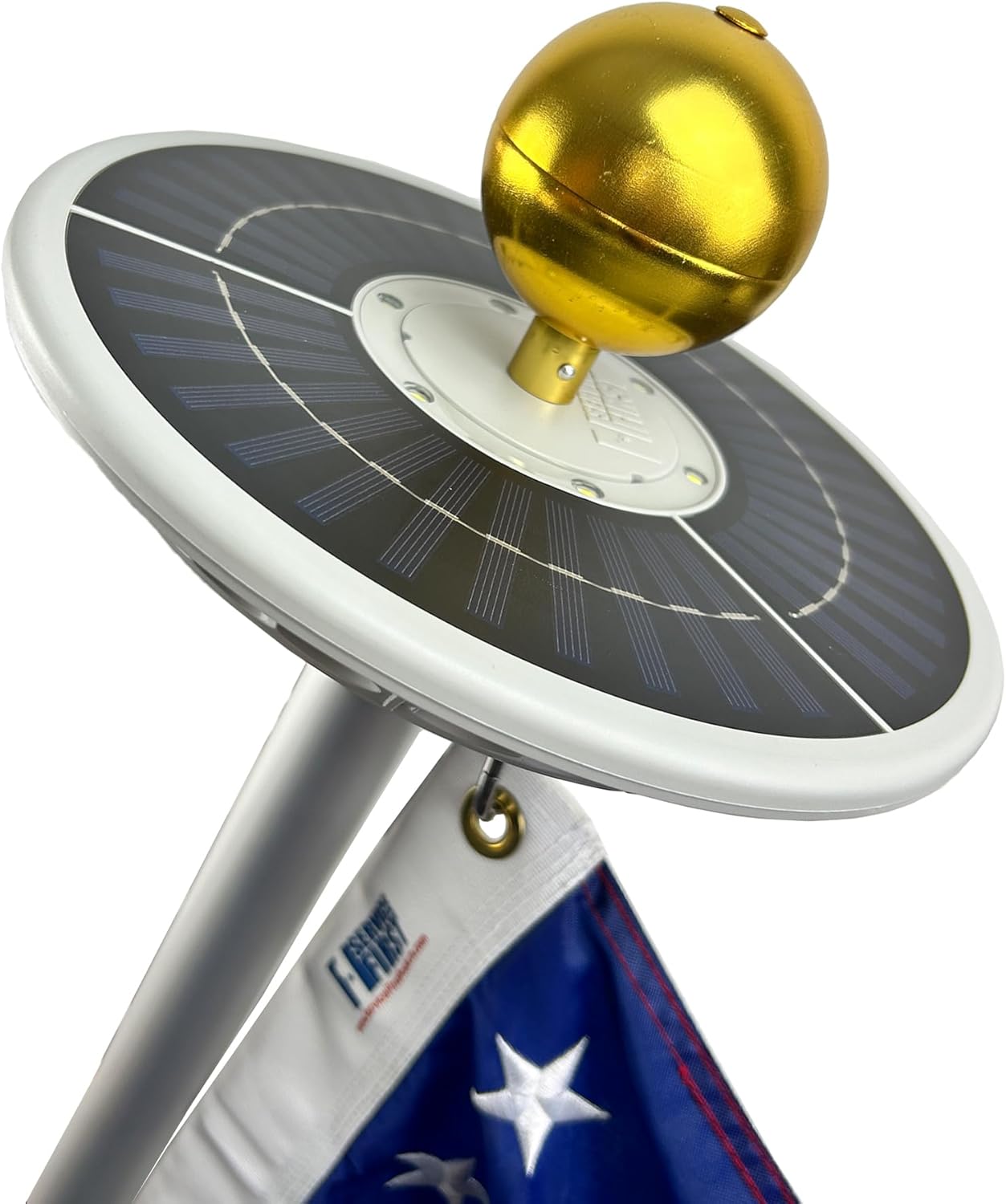 Ultra Bright Solar Flagpole Light with All Night Battery Life
