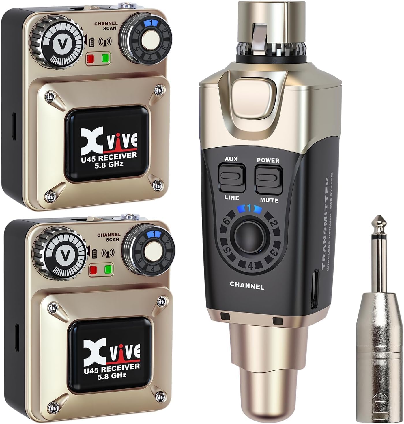 Xvive U45R2 Wireless in Ear Monitor System for Live Performance