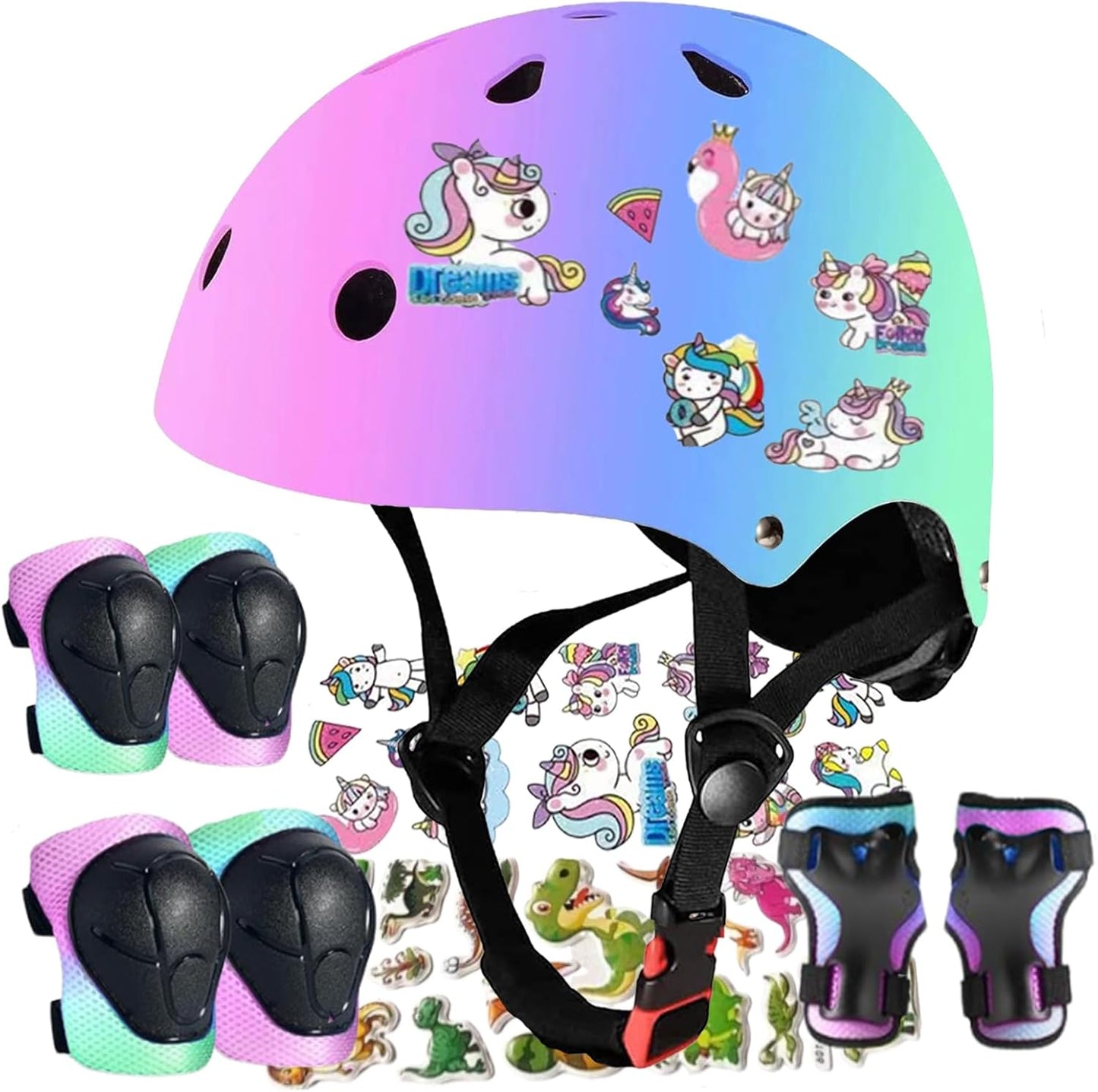 FOOKCIAN Kids Helmet Set - Ultimate Safety Gear for Scooter & Skating