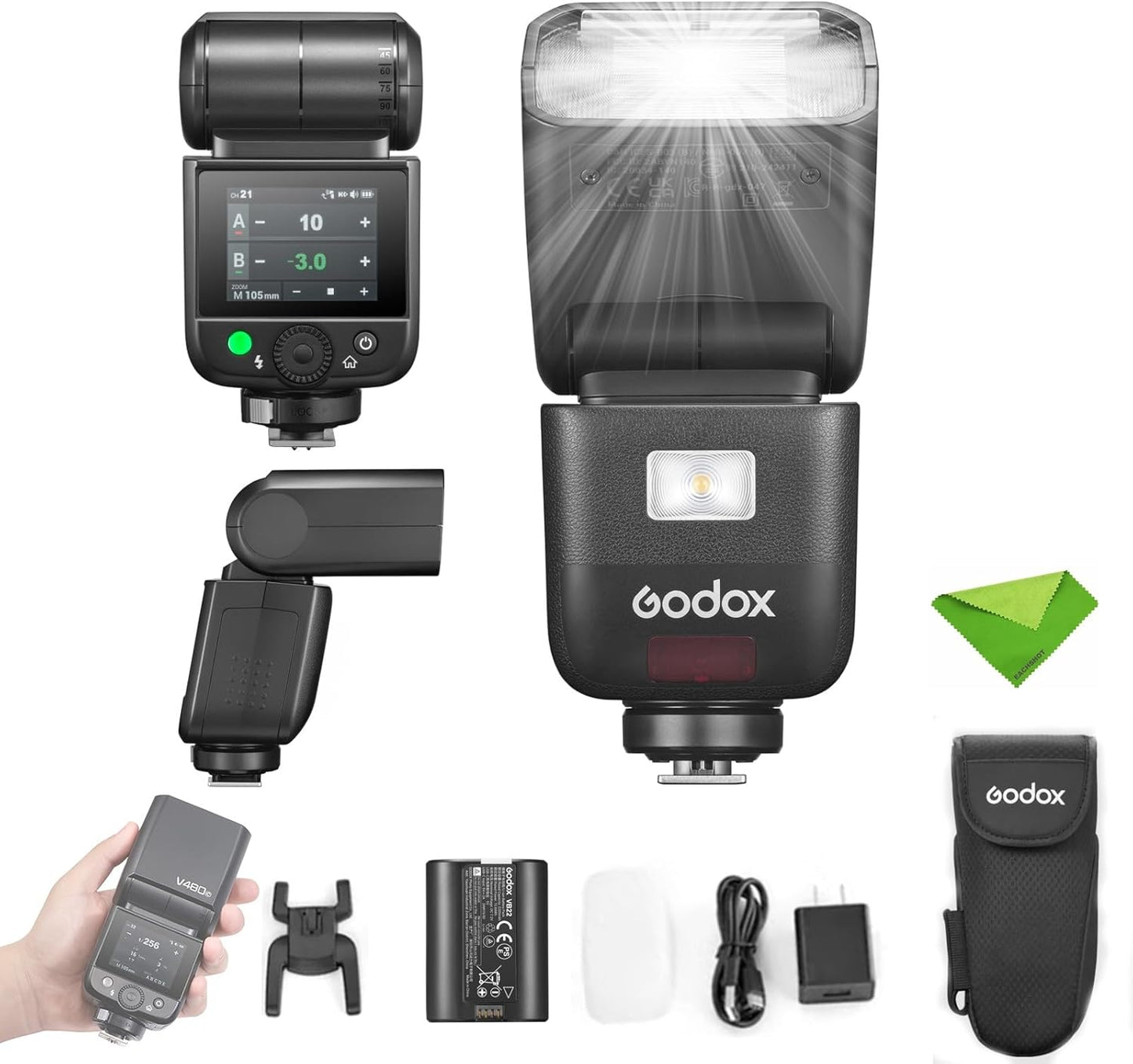 Godox V480 S TTL Flash for Sony Cameras with Touchscreen Control
