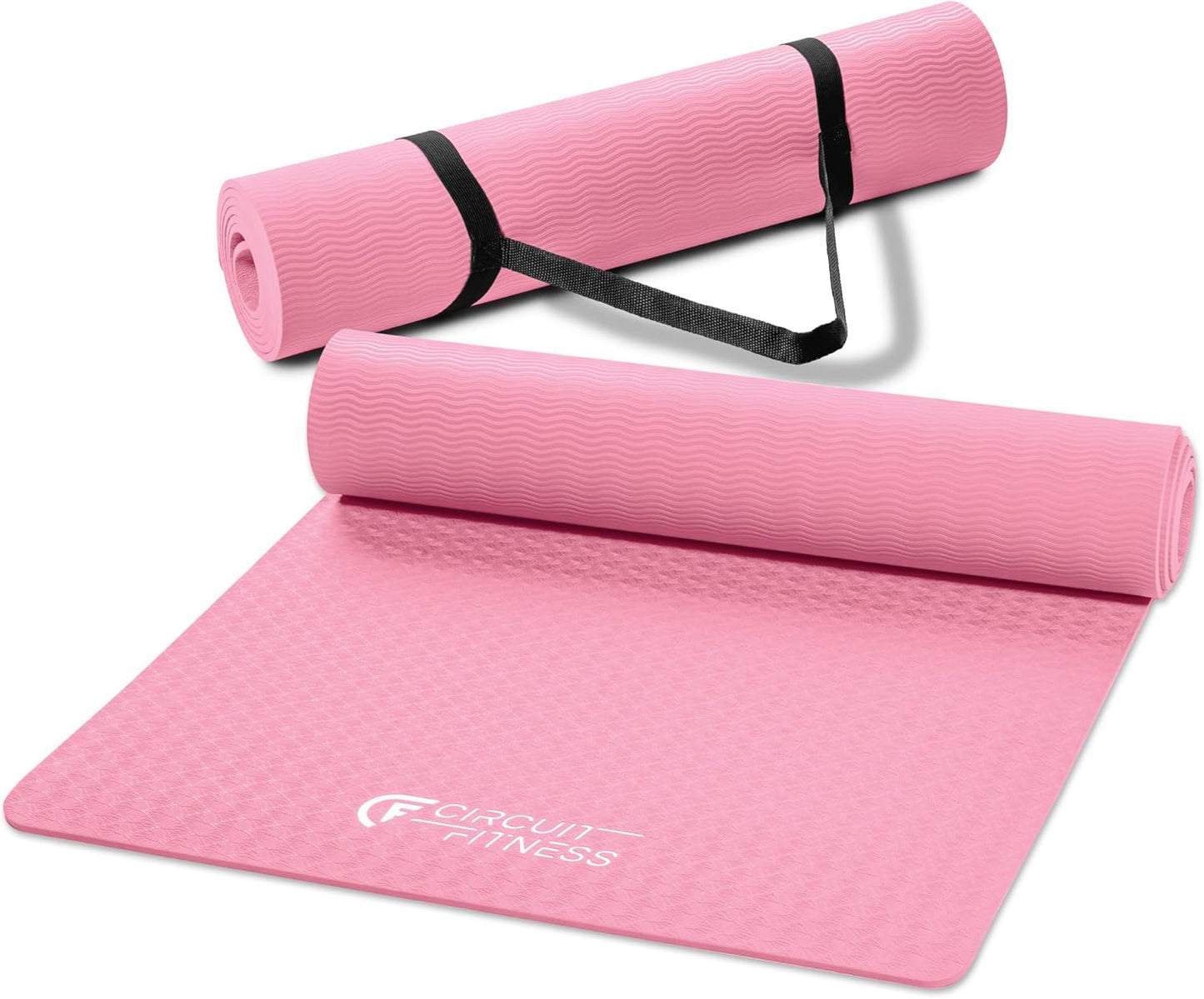 Premium MARCY Non-Slip Yoga Mat with Strap
