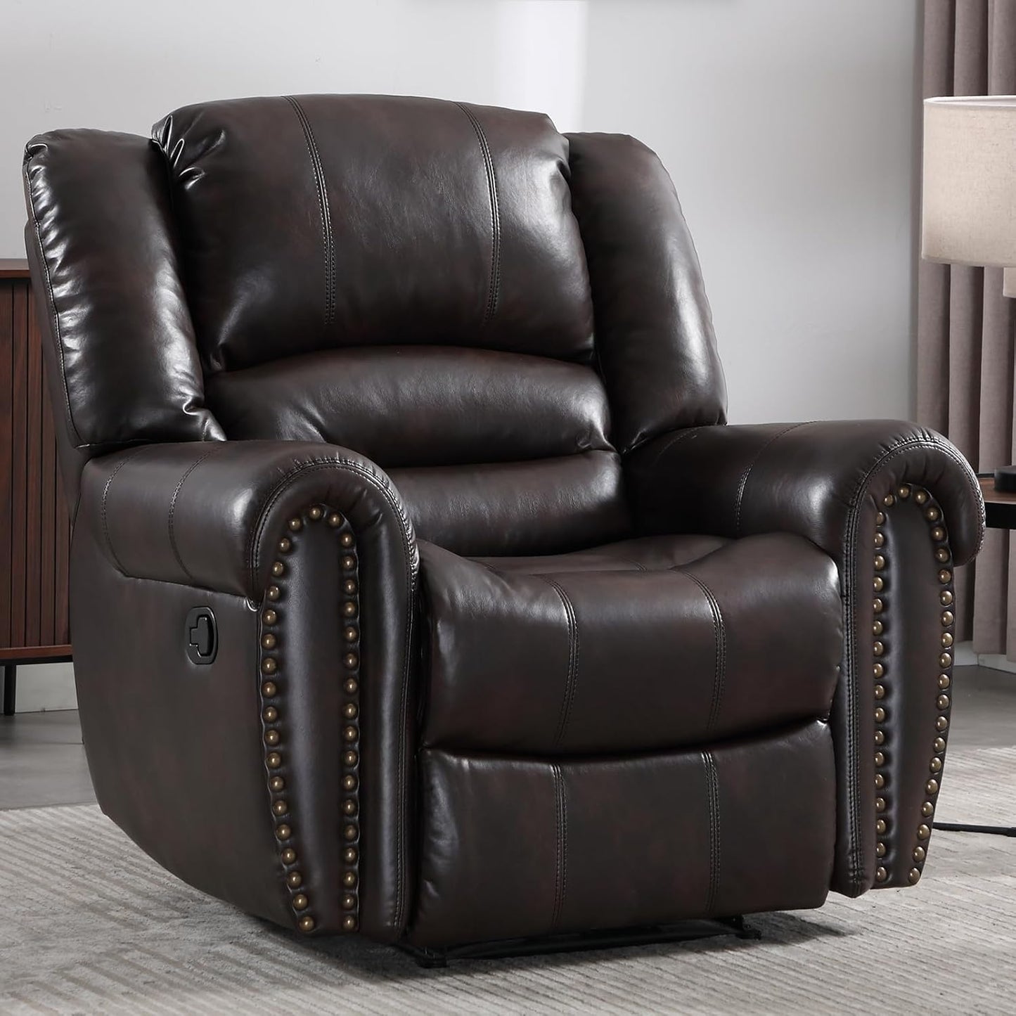 CANMOV Leather Recliner Chair for Living Room Comfort and Style
