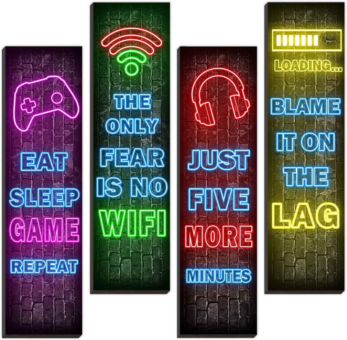 Colorful Neon Gaming Art Set - Simimi