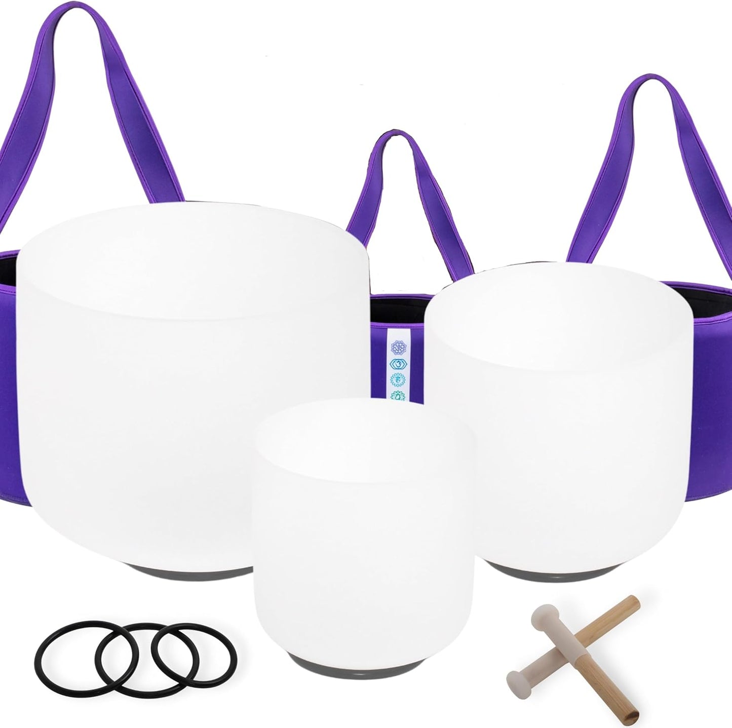 7inch 8inch 9inch Crystal Singing Bowls Set for Healing