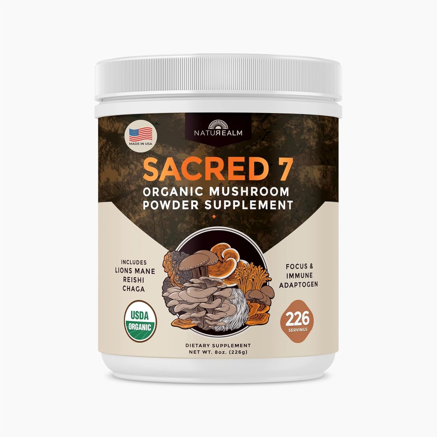 Sacred 7 Mushroom Coffee Booster for Clean Energy & Focus