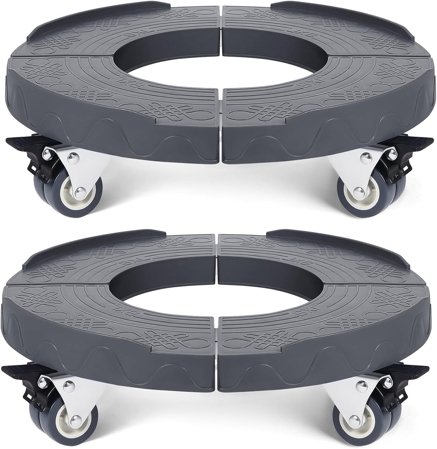 W B D WEIBIDA 2pk Trash Can Roller Base with Wheels for Easy Moving