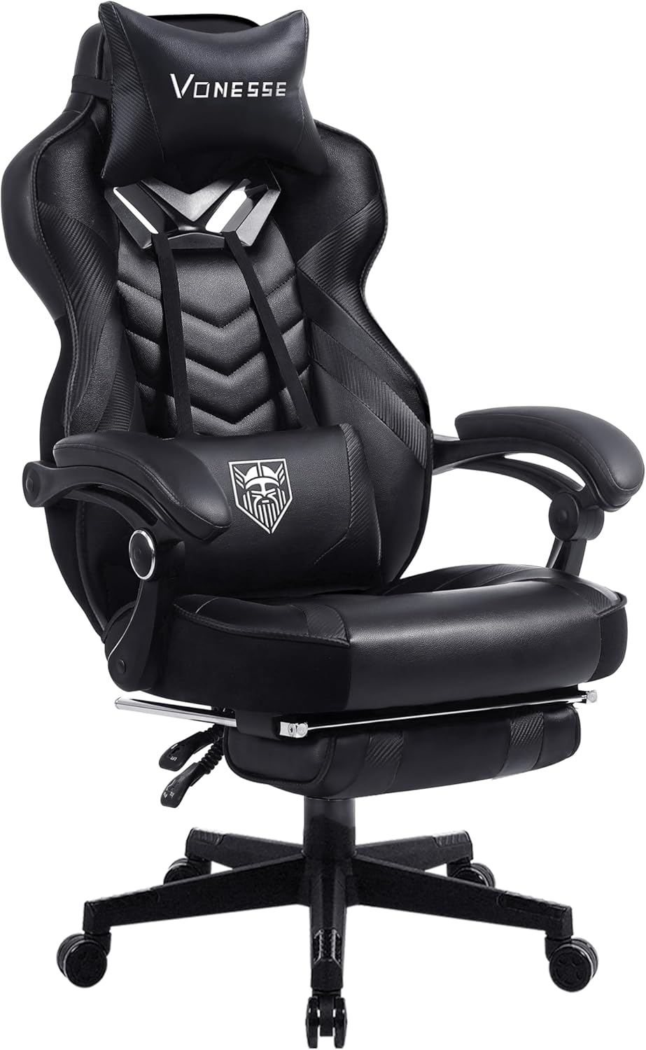 Vonesse Gaming Chair: Big & Tall, Footrest, Massage