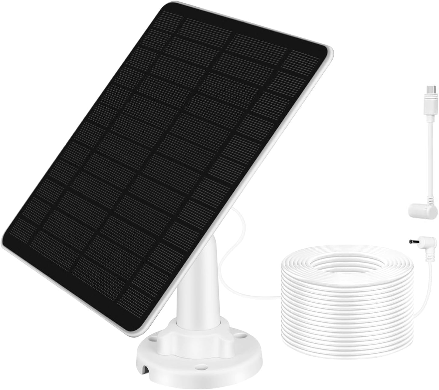 Efficient 6W Solar Panel for Ring Cams, Waterproof & Long Cable