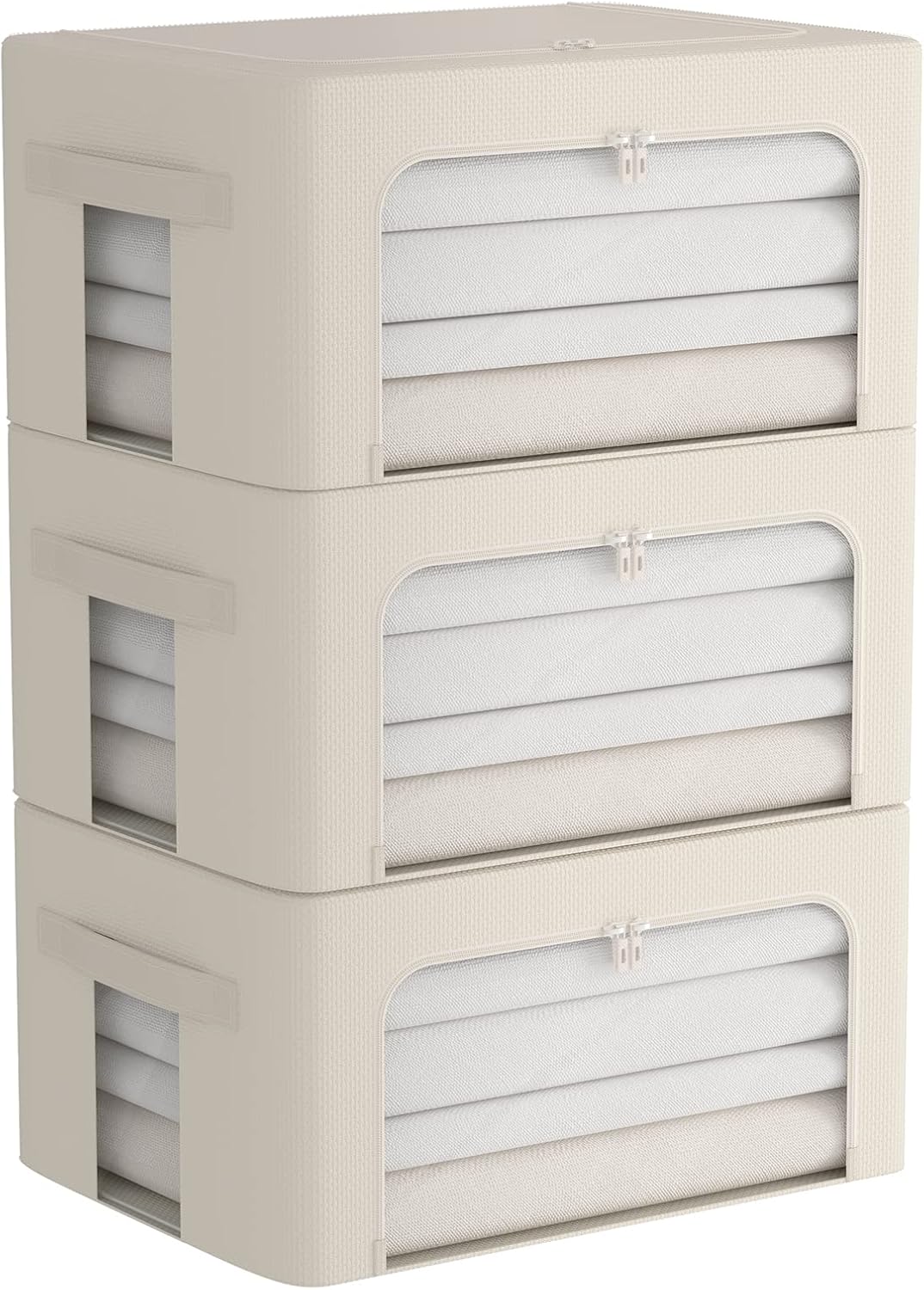 3Pack Frame Storage Box Set - Foldable Stackable Organizer