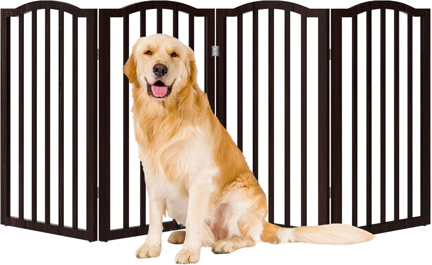 Indoor Pet Gate - 4-Panel Folding Dog Gate for Home Use