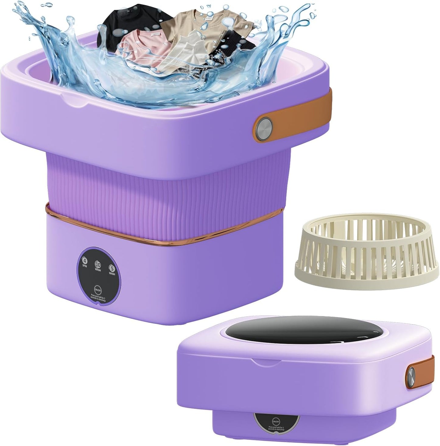 Compact Foldable Mini Washer - Travel-Friendly Convenience!