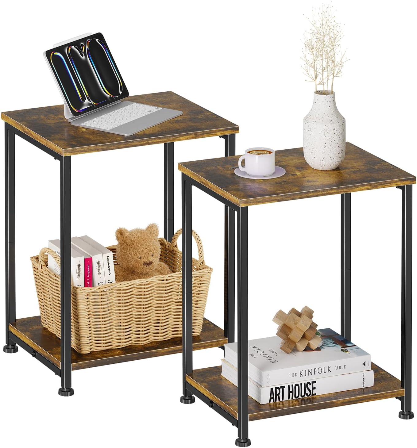 Simple Trending End Table Set of 2 for Small Spaces and More