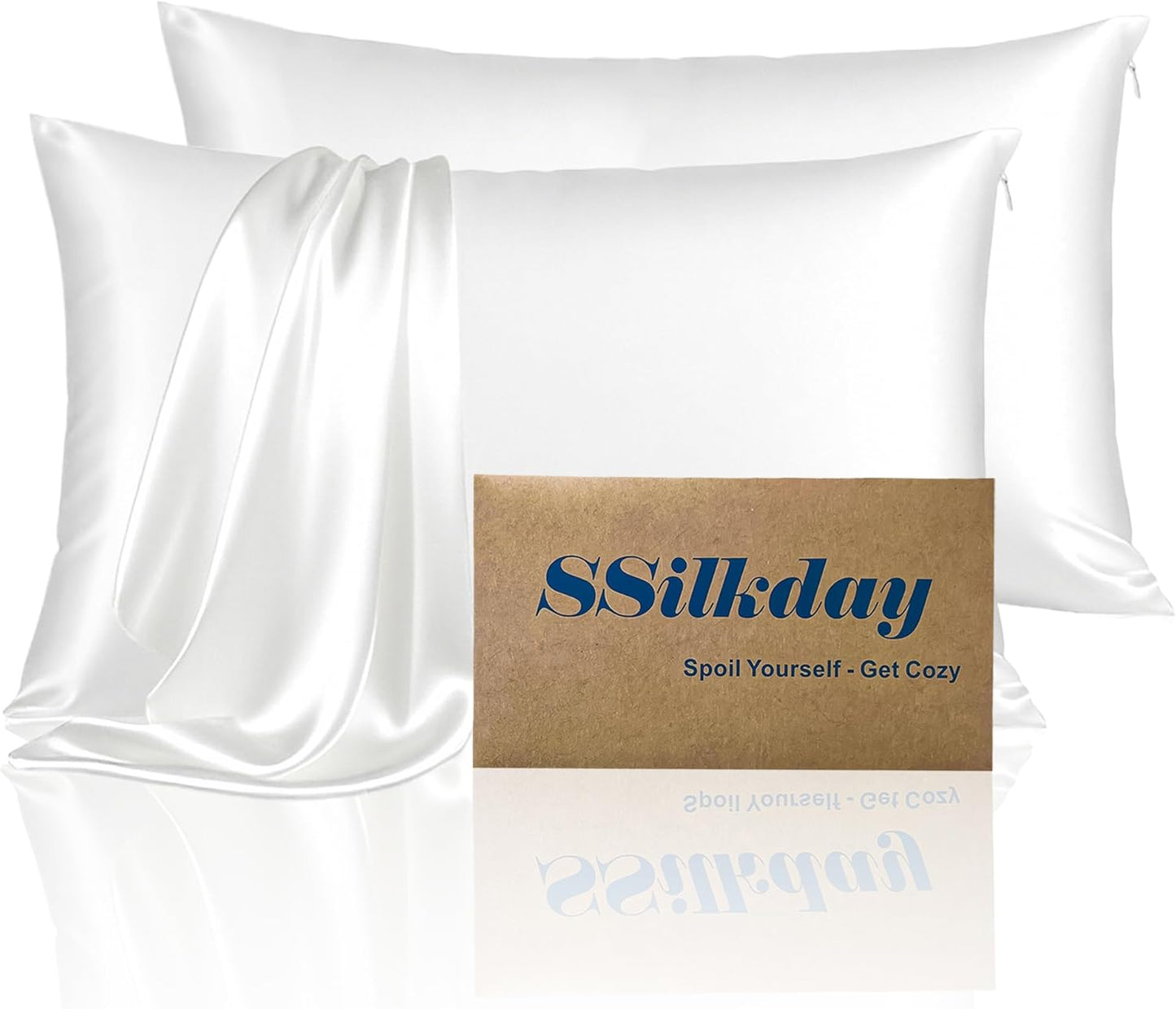 Mulberry Silk Pillow Cases 2 Pack for Hair and Skin Care