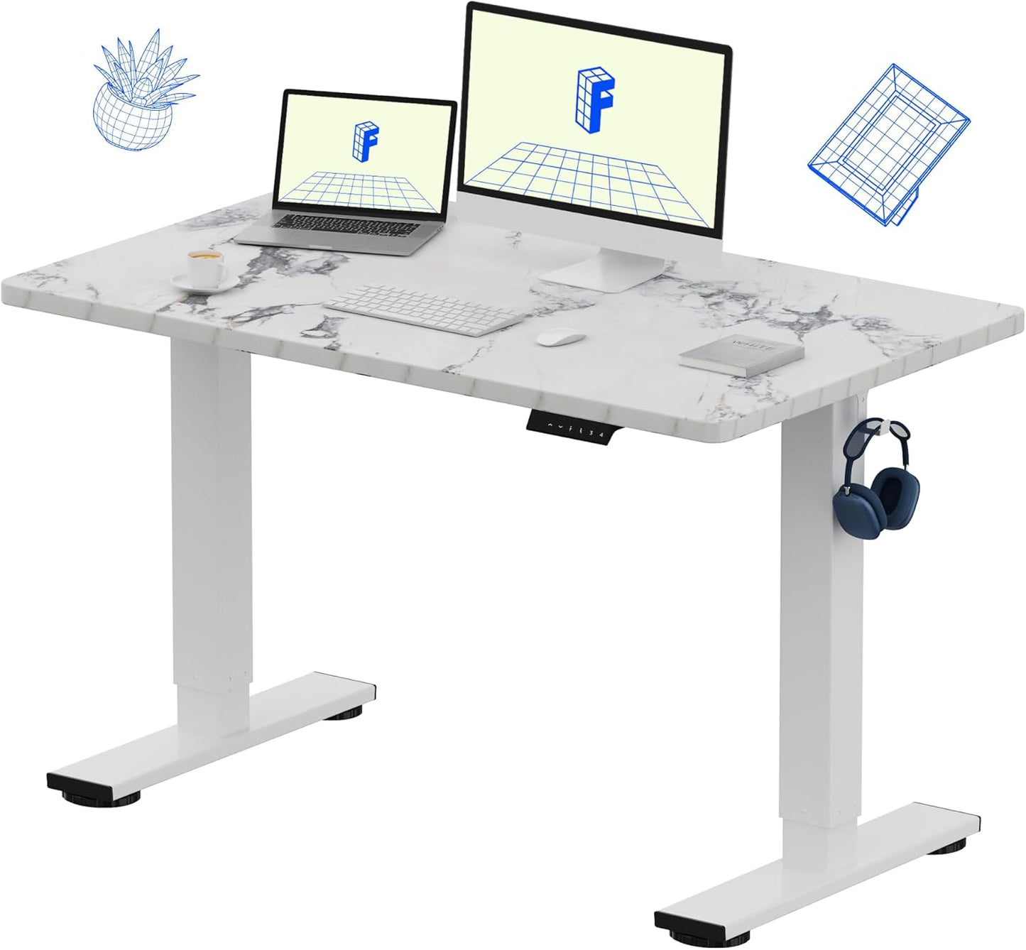 FLEXISPOT EN1 One-Piece Standing Desk for Home Office Use