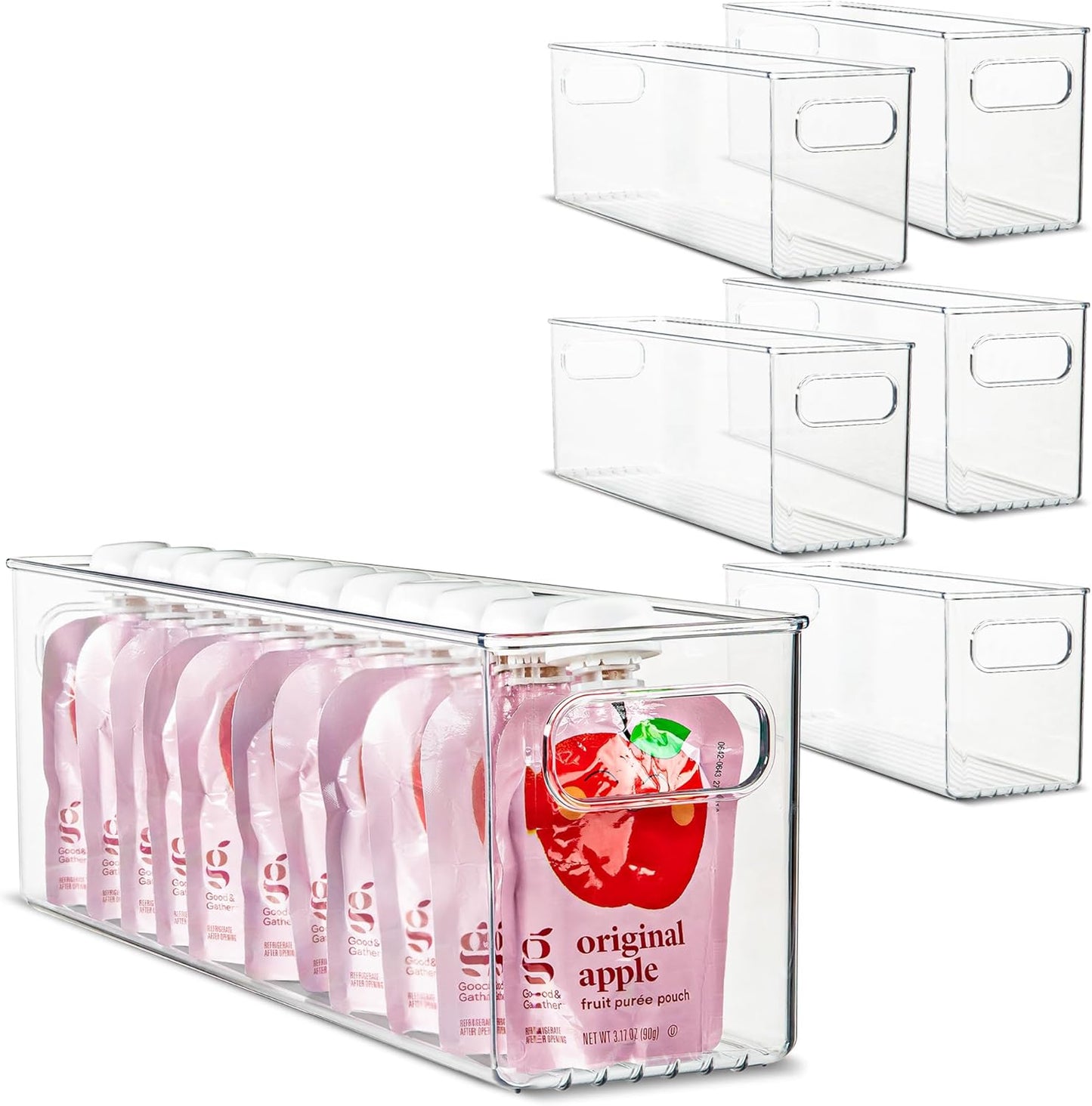 Plastic Food Storage Bins for Kitchen, Pantry, and Fridge