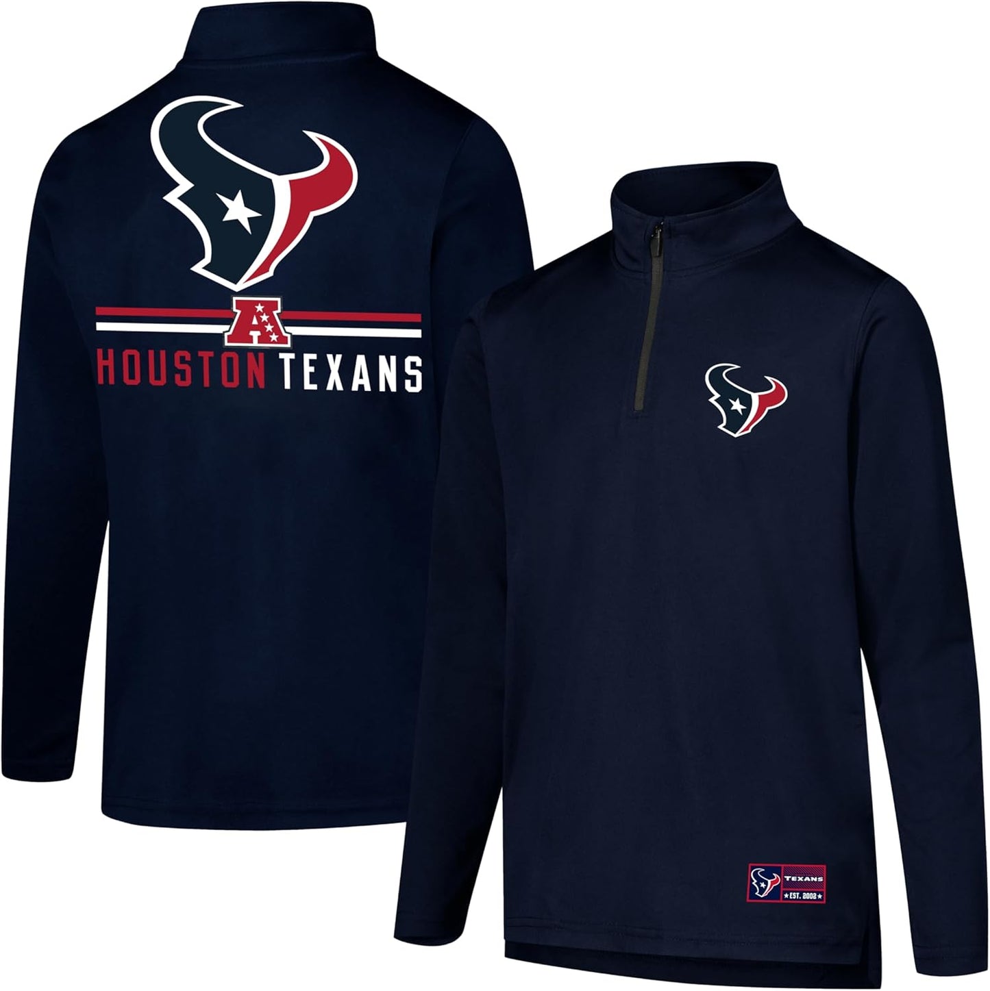 Ultra Game Youth NFL Official Super Soft Quarter Zip T-Shirt