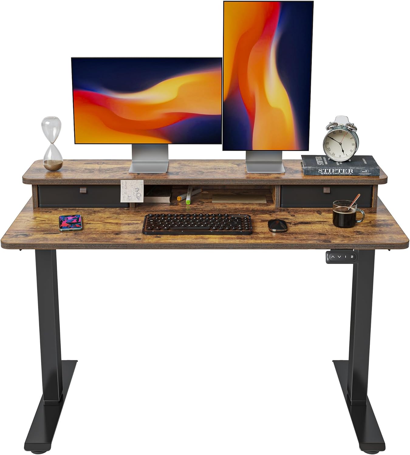 FEZIBO 48'' Electric Standing Desk - Height Adjustable & Spacious