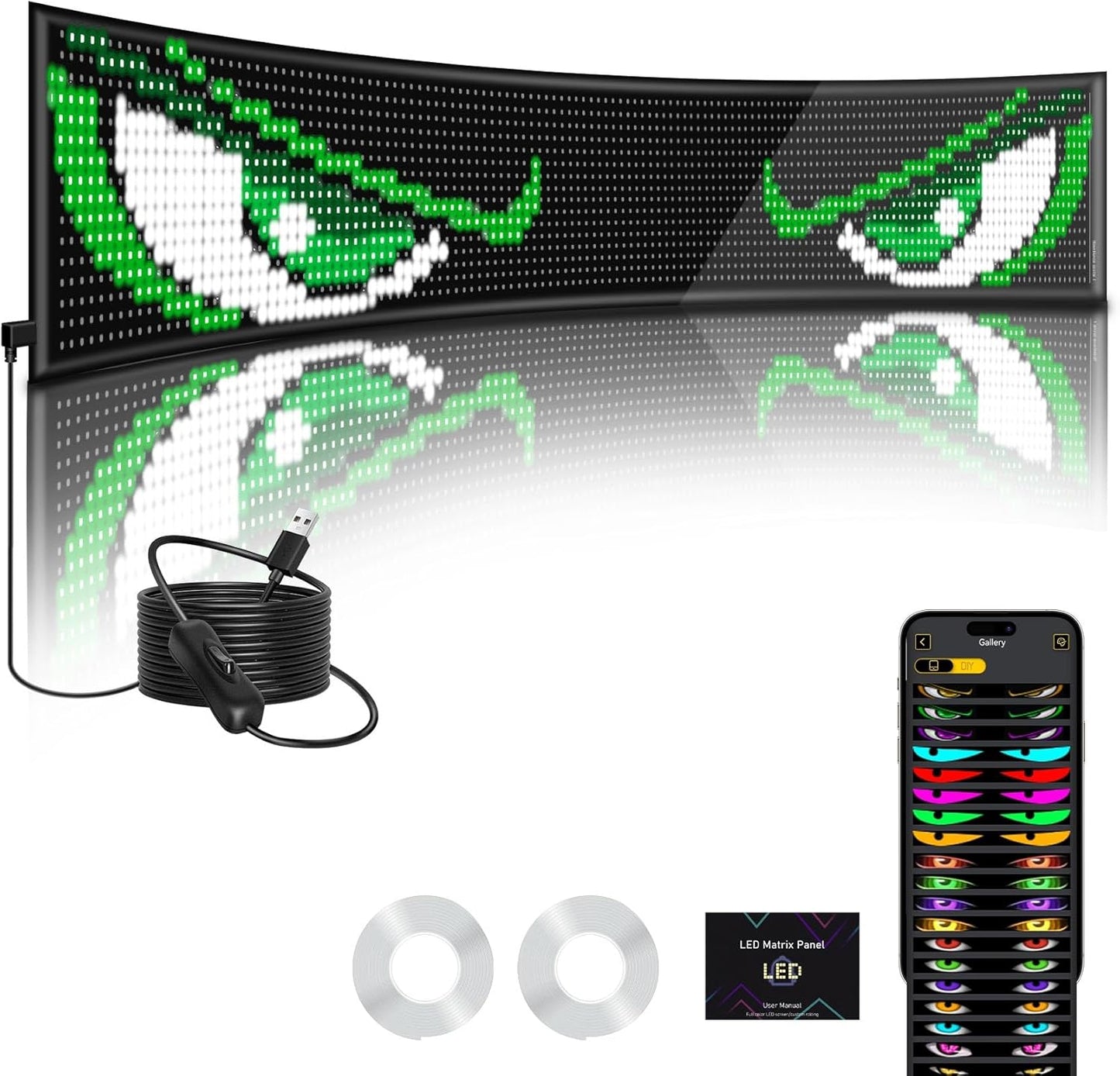 Vibrant 52.36 in Devil Eyes Light for Truck and Car Windshield