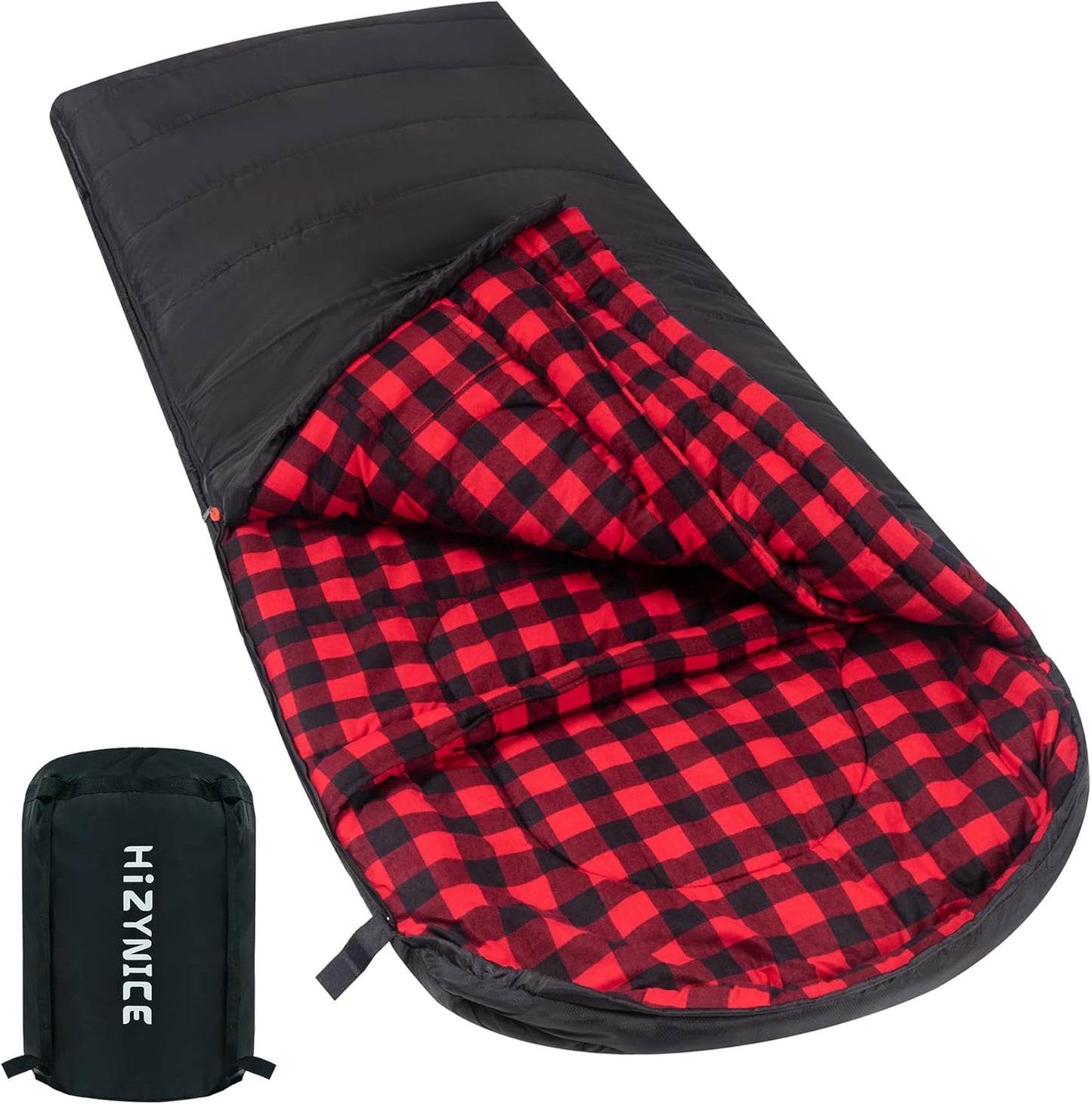 Cold Weather Sleeping Bag XXL 100% Cotton Flannel for Comfort