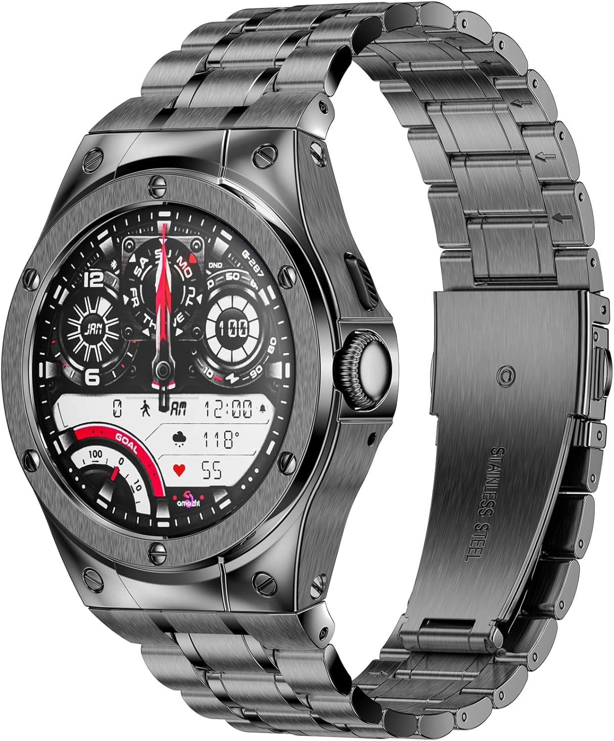 SUPLINK Metal Case and Bands for Google Pixel Watch 41mm Men