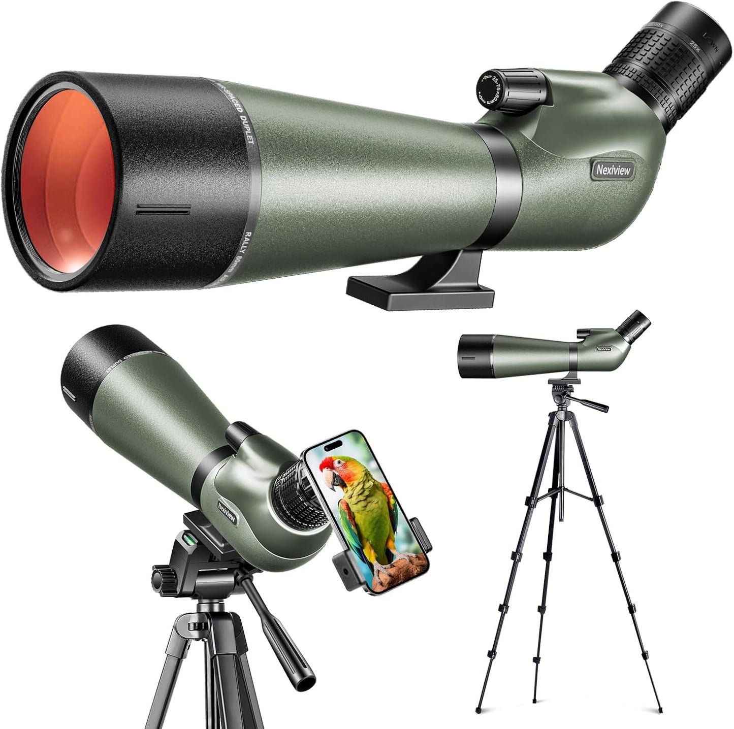 25-75x80 HD Spotting Scope for Bird Watching and Hunting