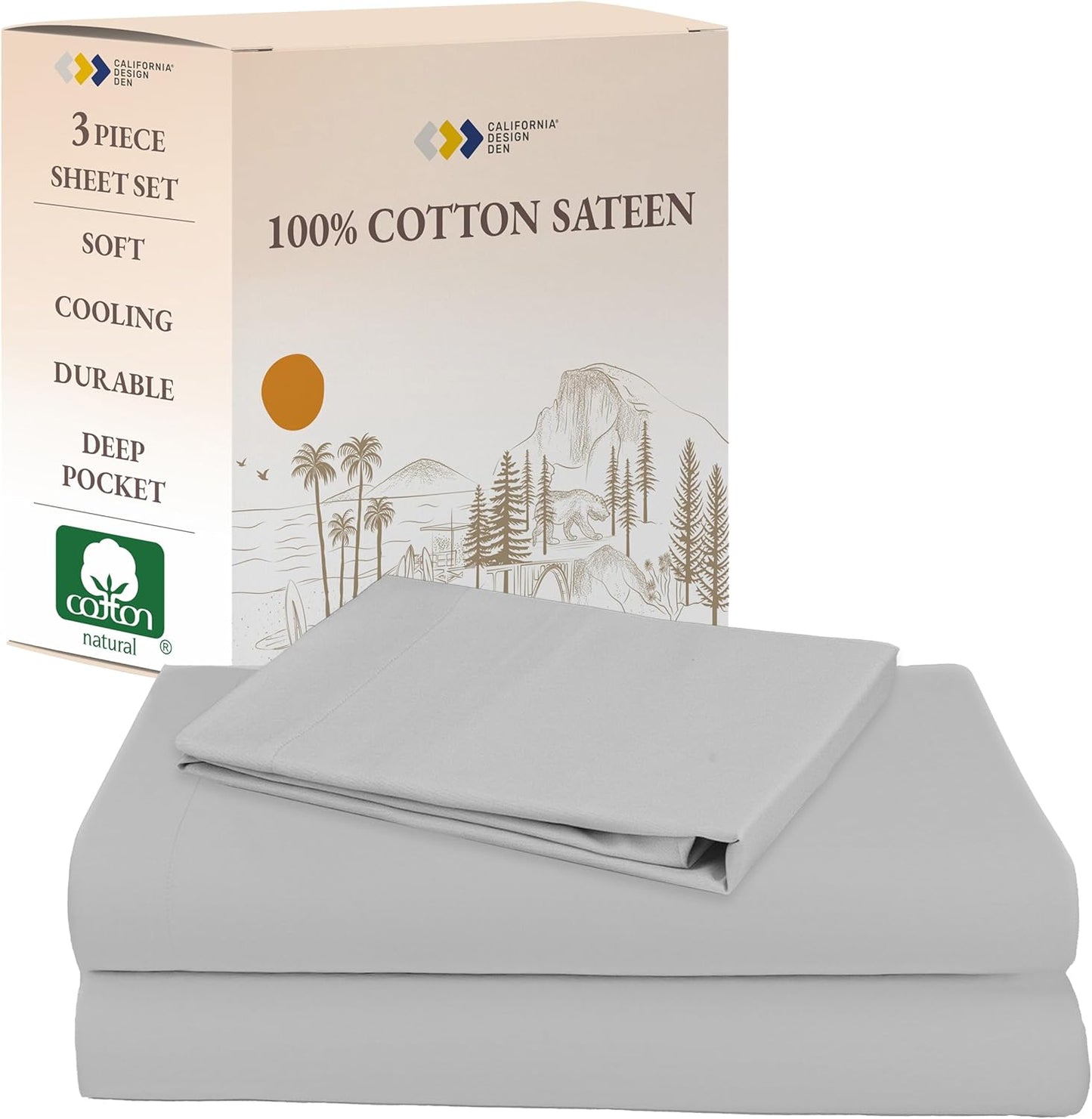 California Design Den Twin Bed Sheets Set for Comfortable Sleep