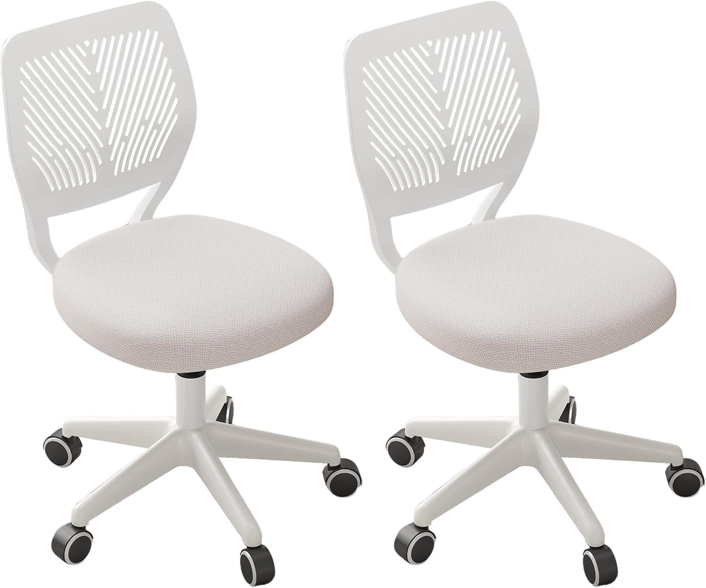Armless Desk Chair with Adjustable Height for Comfort and Style