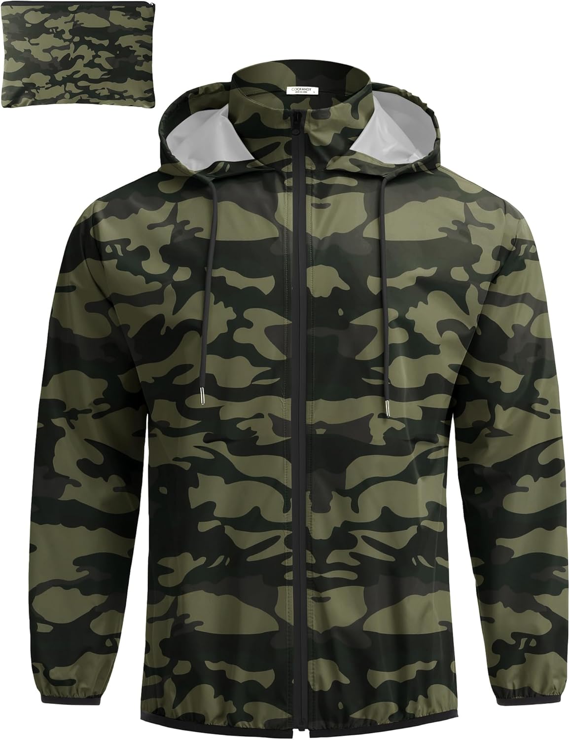 Packable Rain Jacket for Men - Lightweight Waterproof Windbreaker