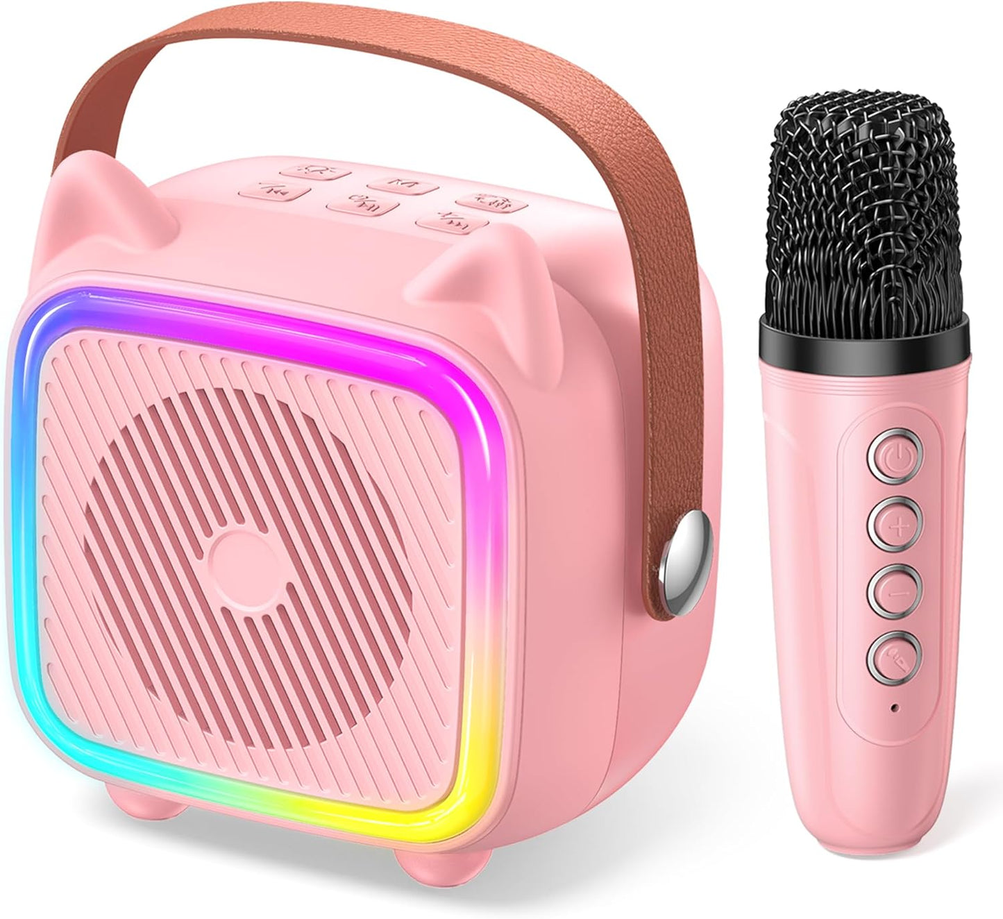 Portable Bluetooth Karaoke for Kids - Pink