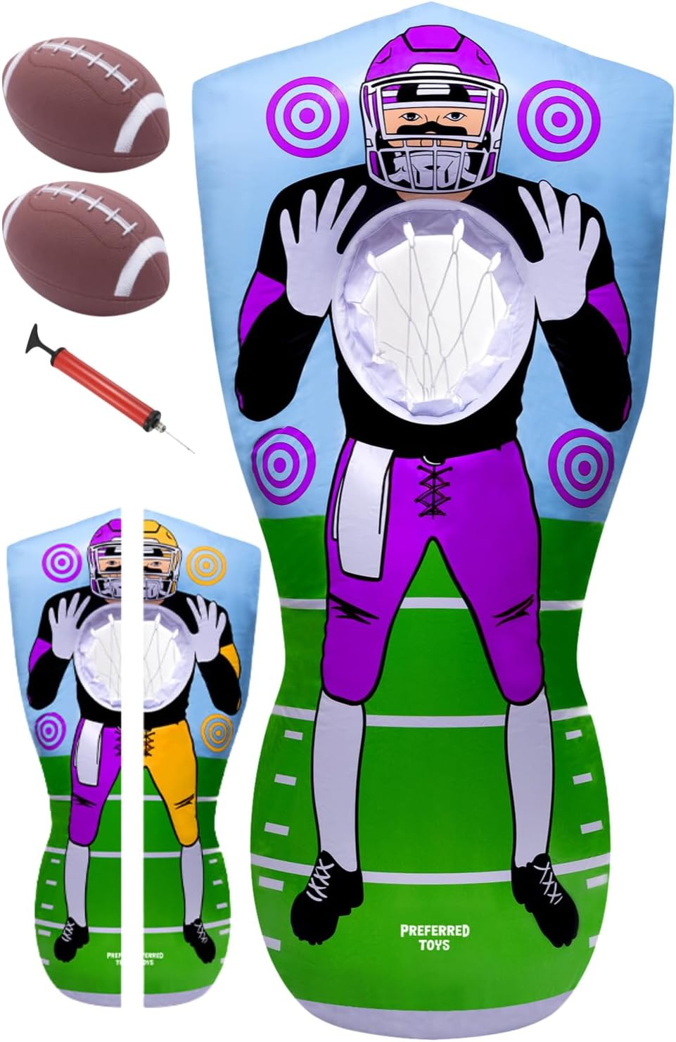 Inflatable Football Target - Double-Sided Toss Training Game