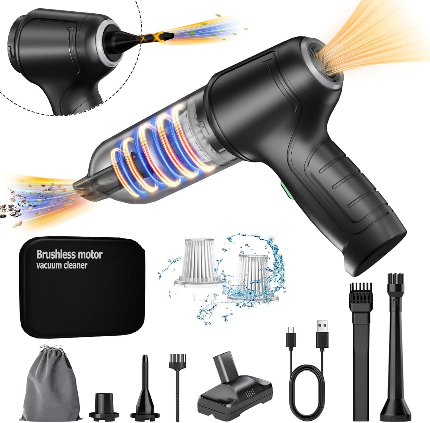 FONKAE Cordless Car Vacuum: Power & Portability!