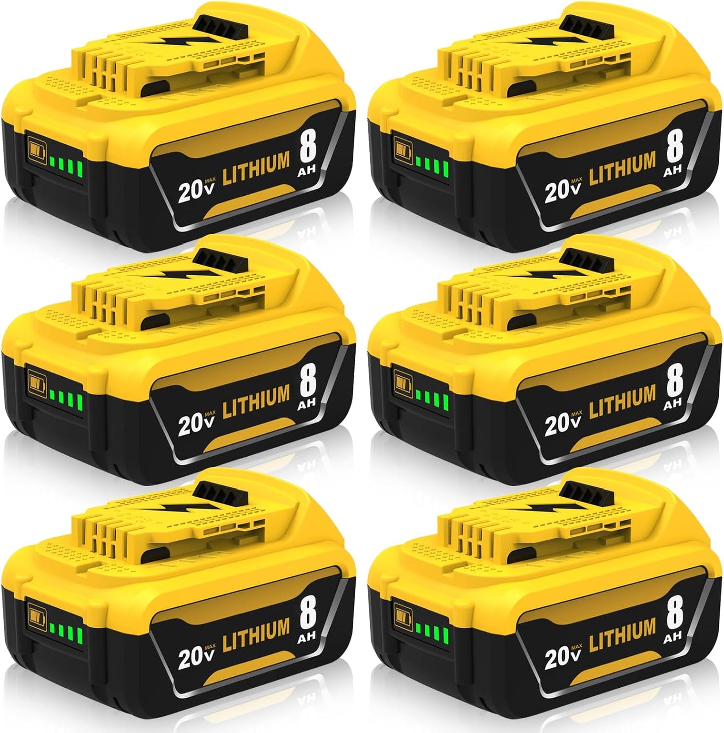 8000mAh Replacement Dewalt 20V Battery for Power Tools