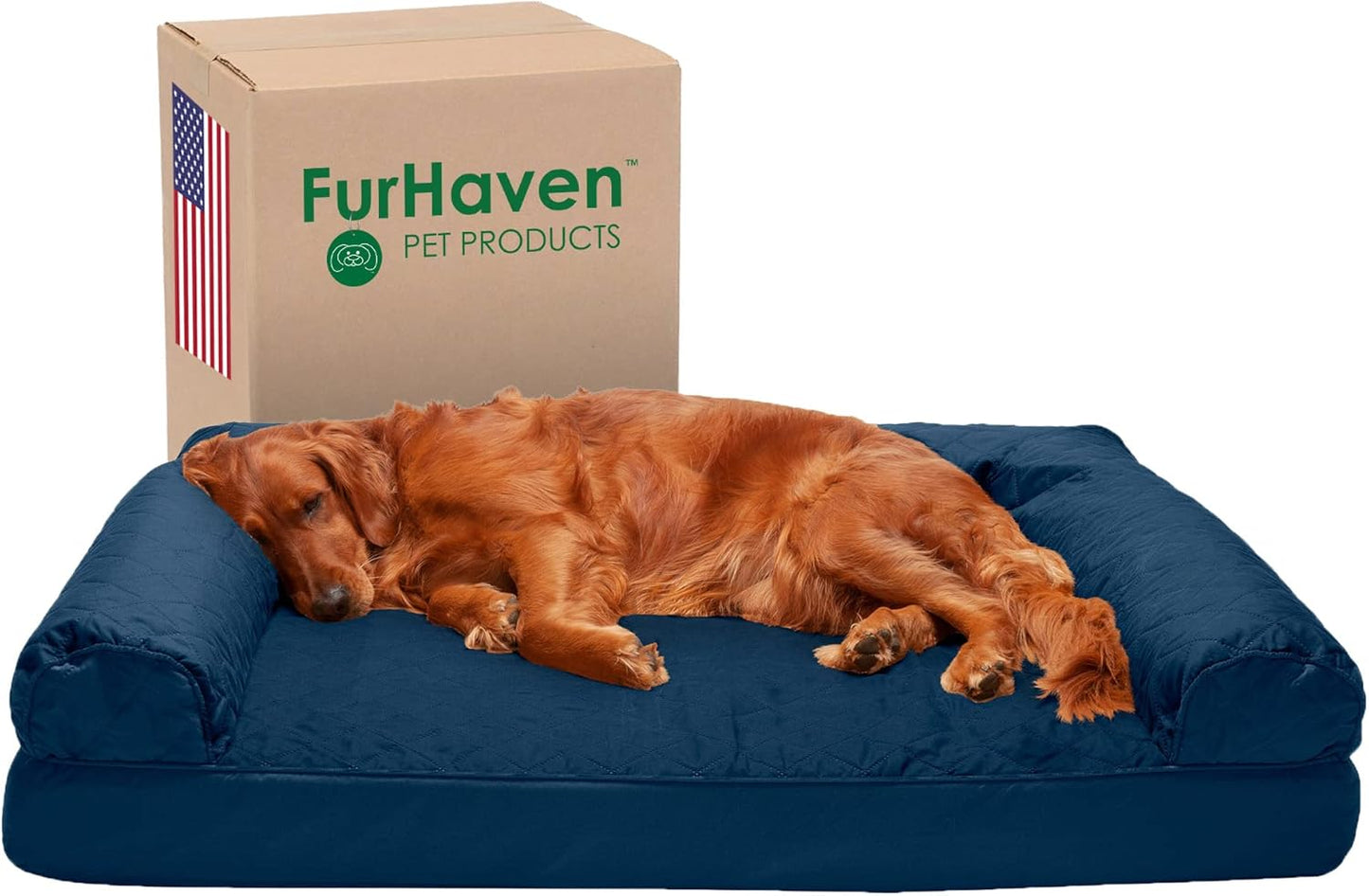 Furhaven Orthopedic Dog Bed for Large Dogs with Removable Bolsters