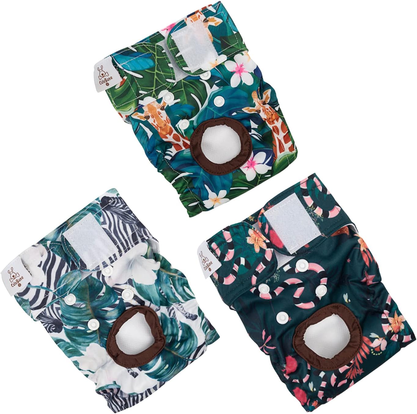 CuteBone Dog Diapers for Female Dogs - Reusable and Washable