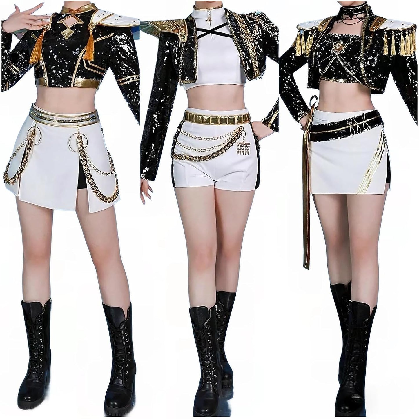 Rumi Zoey Mira Costume Cosplay Wigs for Women Halloween Set