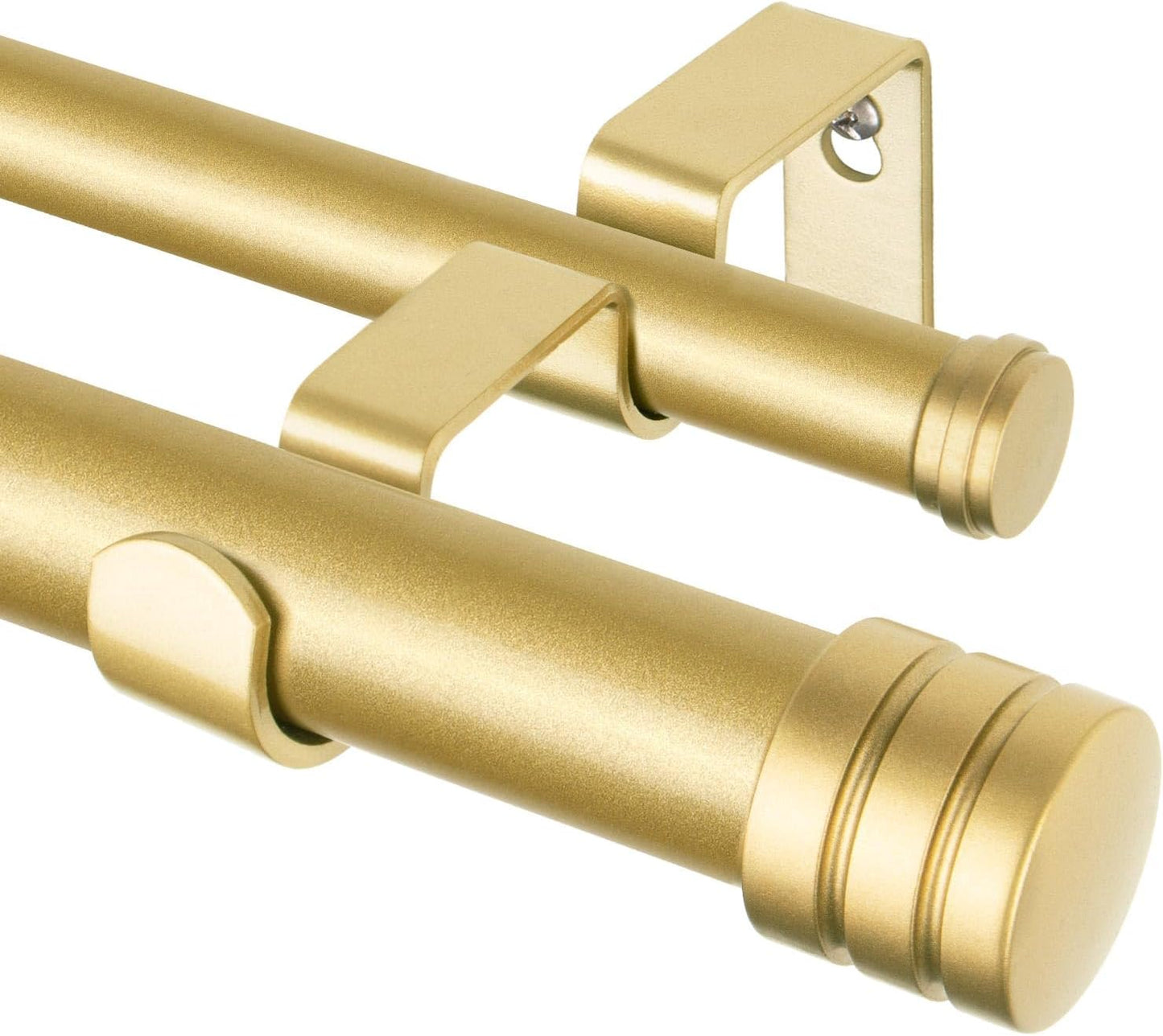 TONIAL 1 Inch Double Curtain Rods for Windows 66 to 120 Inches