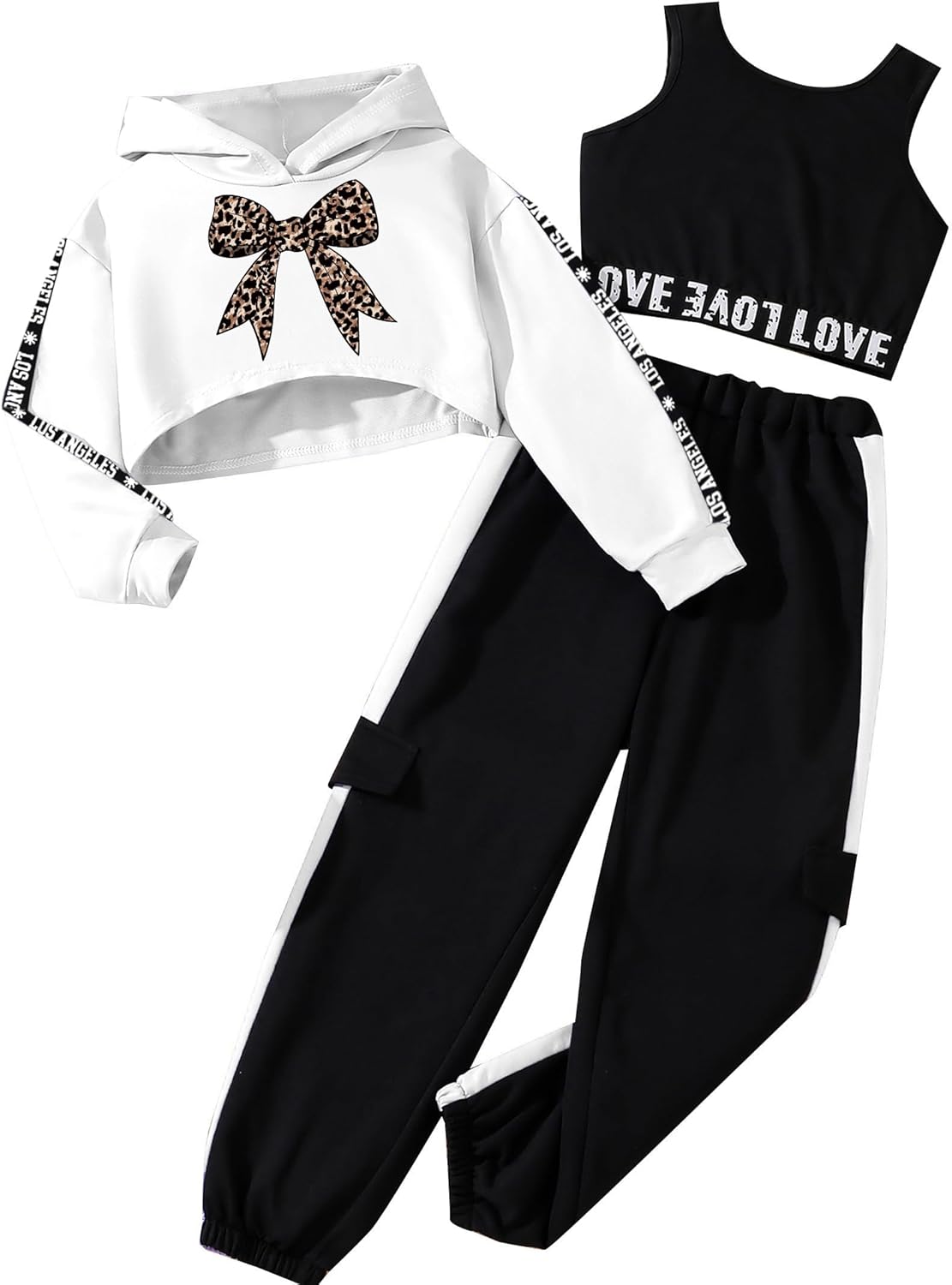 Hilinker Girls Graphic 3 Piece Outfits for Active Lifestyle