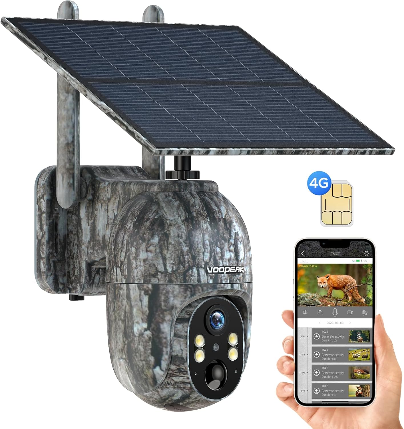 VOOPEAK Cellular Trail Camera with Color Night Vision and SIM Card