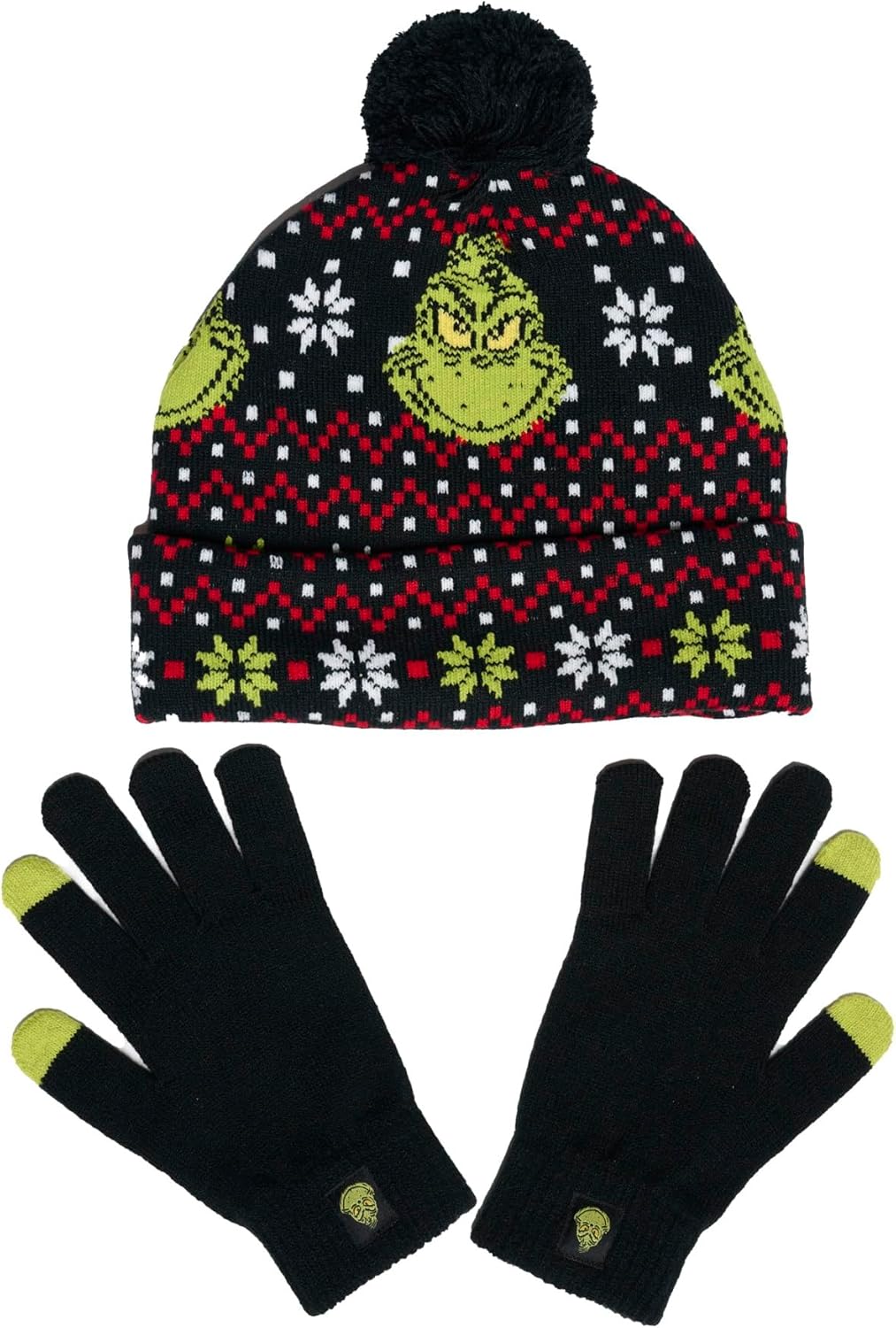 Cozy Dr. Seuss Grinch Hat & Gloves Set
