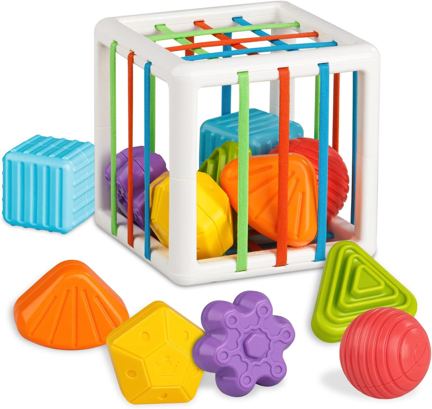 Montessori Cube & Shape Blocks: Baby Developmental Gift