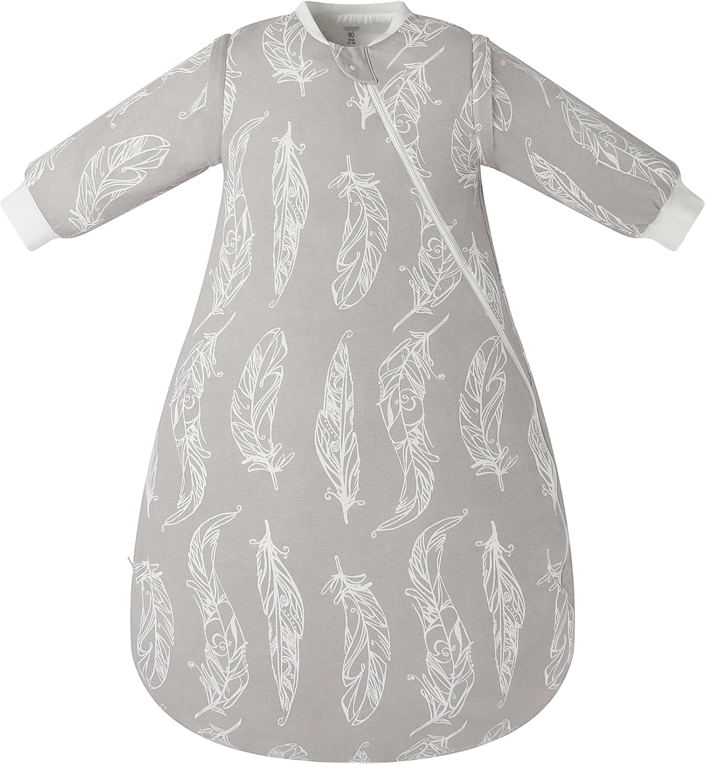 Organic Cotton Removable Long Sleeve Sleep Bag for Sensitive Skin