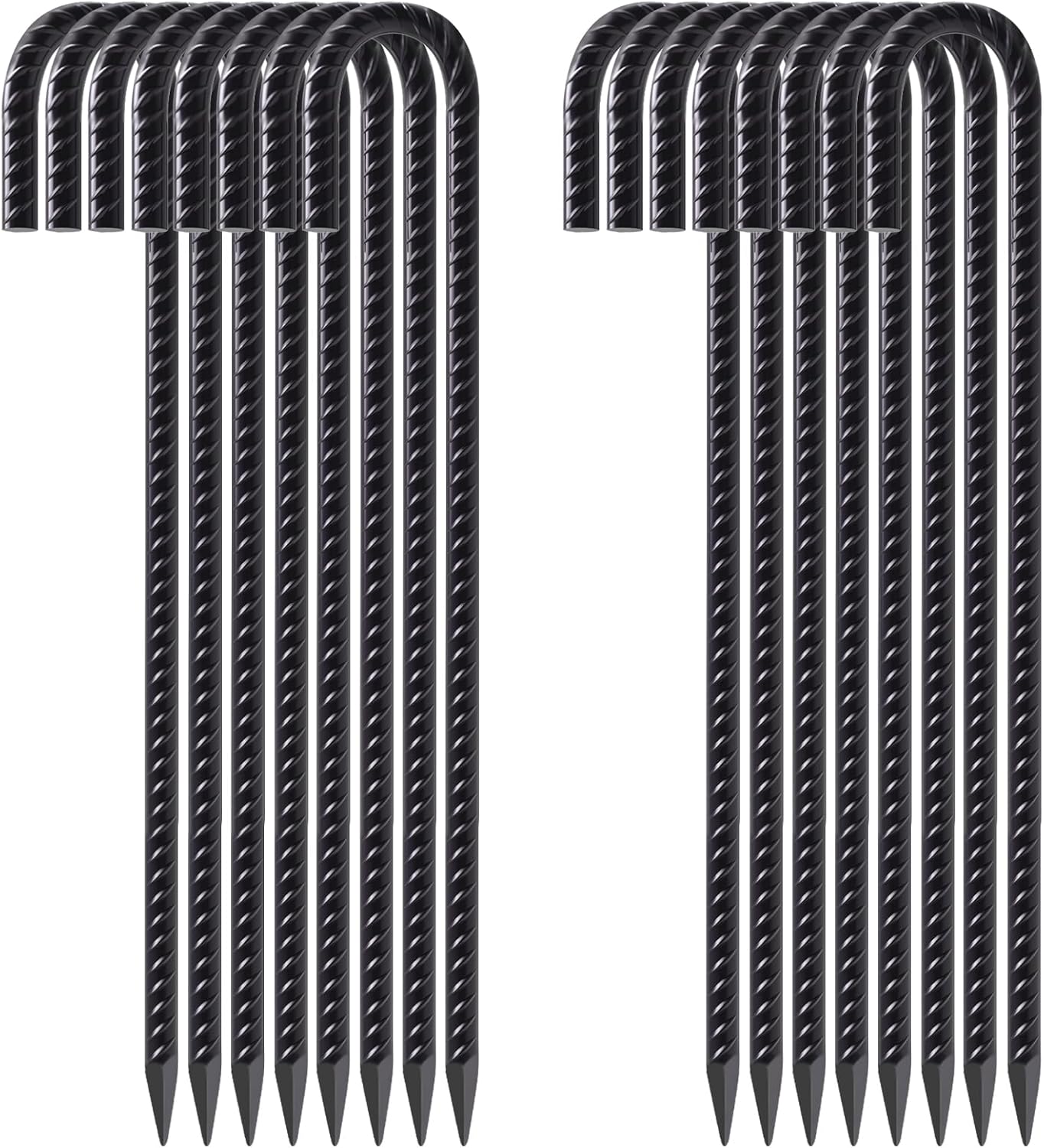 8-Inch Heavy Duty Ground Stakes - 16Pcs Rust-Proof Anchors for Tent & Fence