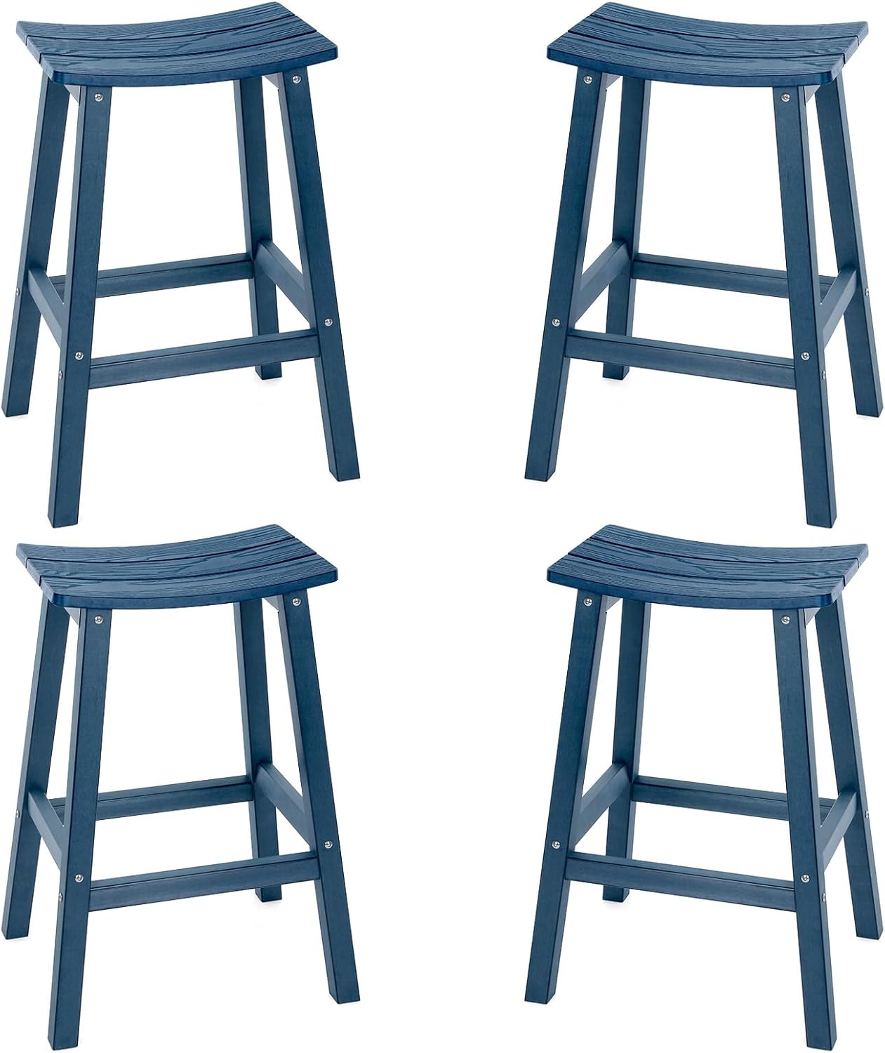 Weatherproof Bar Stools Set of 4 for Outdoor and Indoor Use