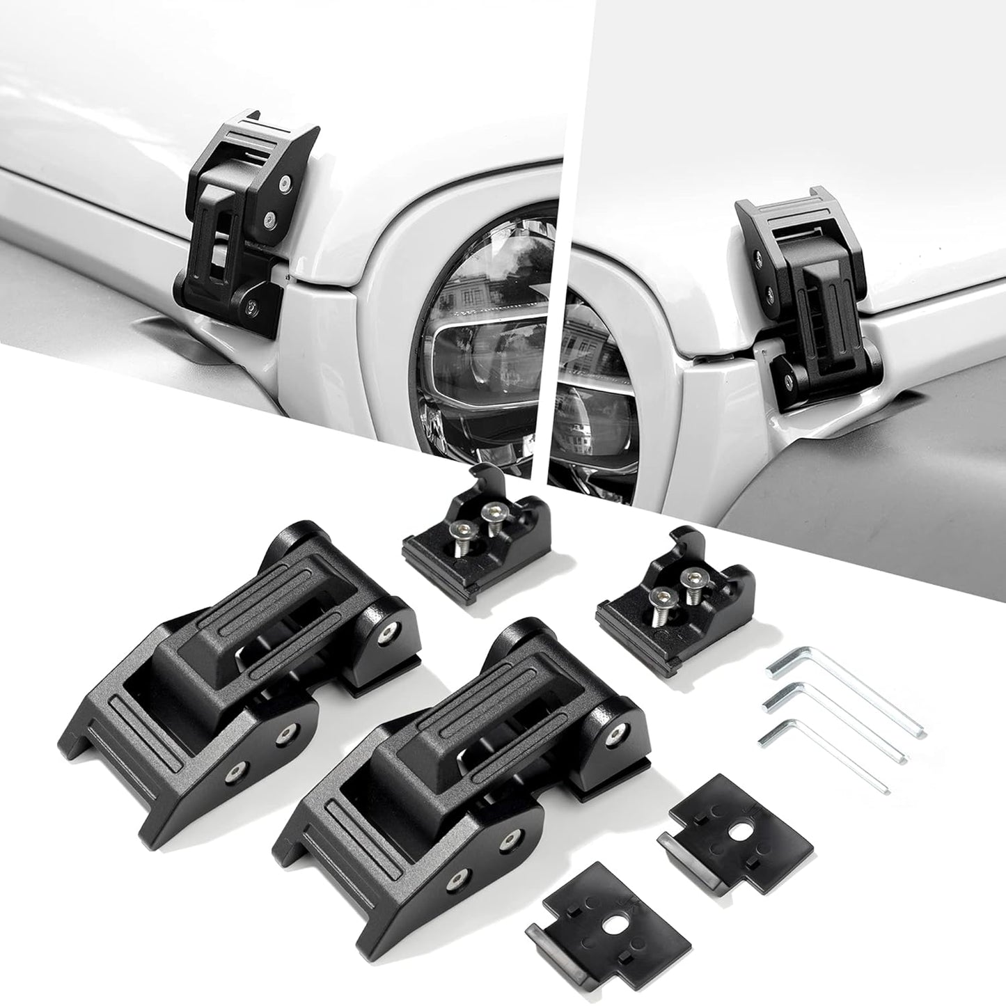 Seven Sparta Hood Latches for Jeep Wrangler & Gladiator 2007-2022