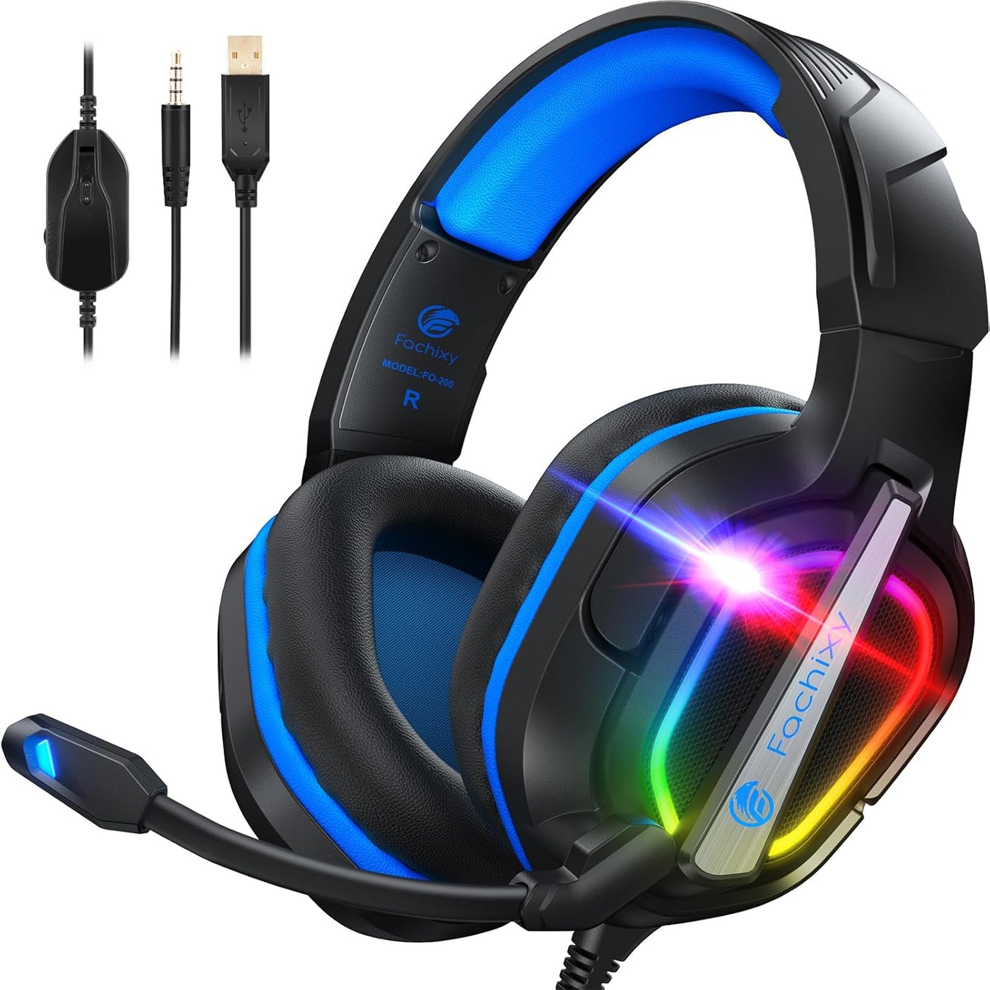 Fachixy FC200 Gaming Headset: Immersive Sound & Noise Canceling