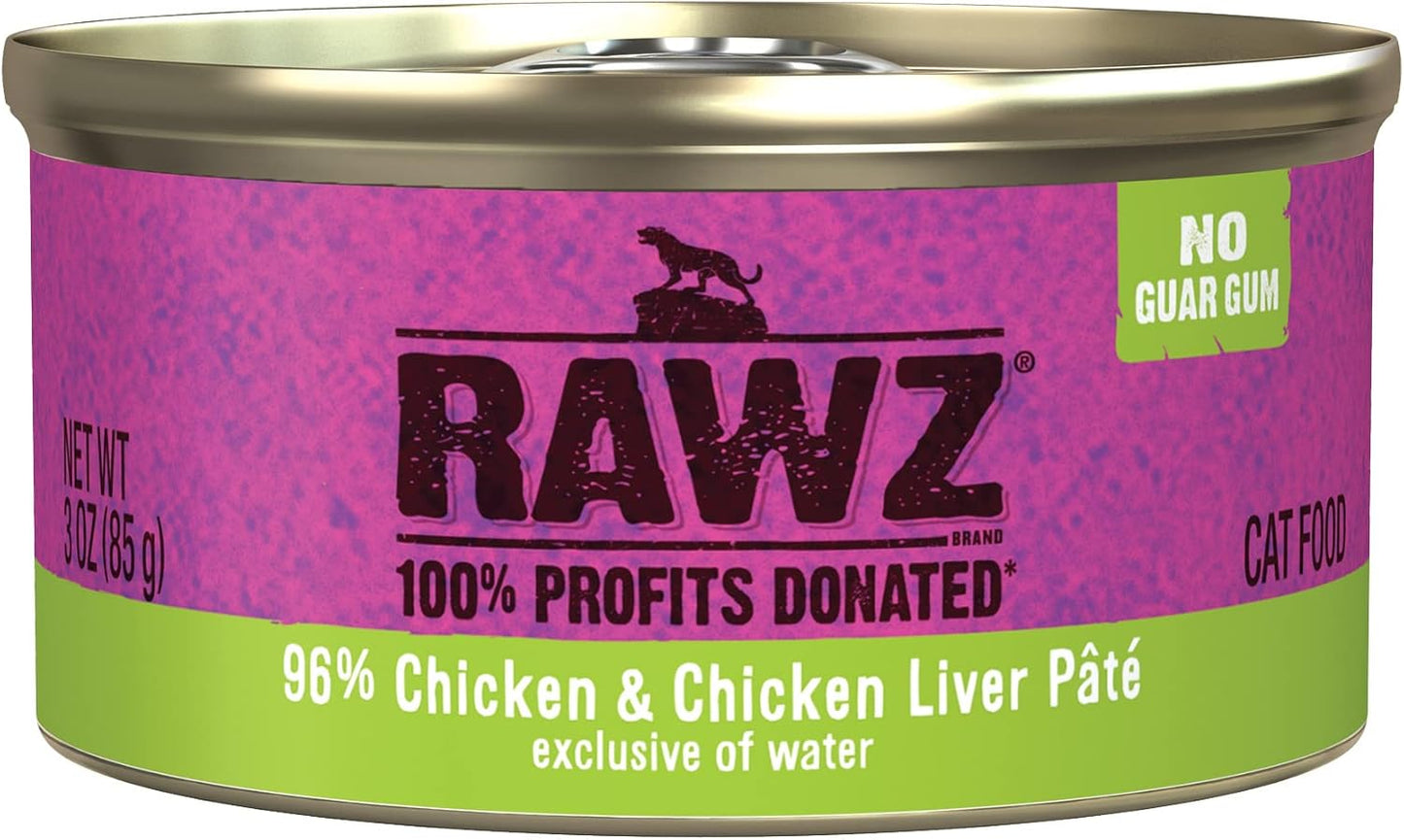 Rawz Natural Premium Pate Canned Cat Food with Real Chicken