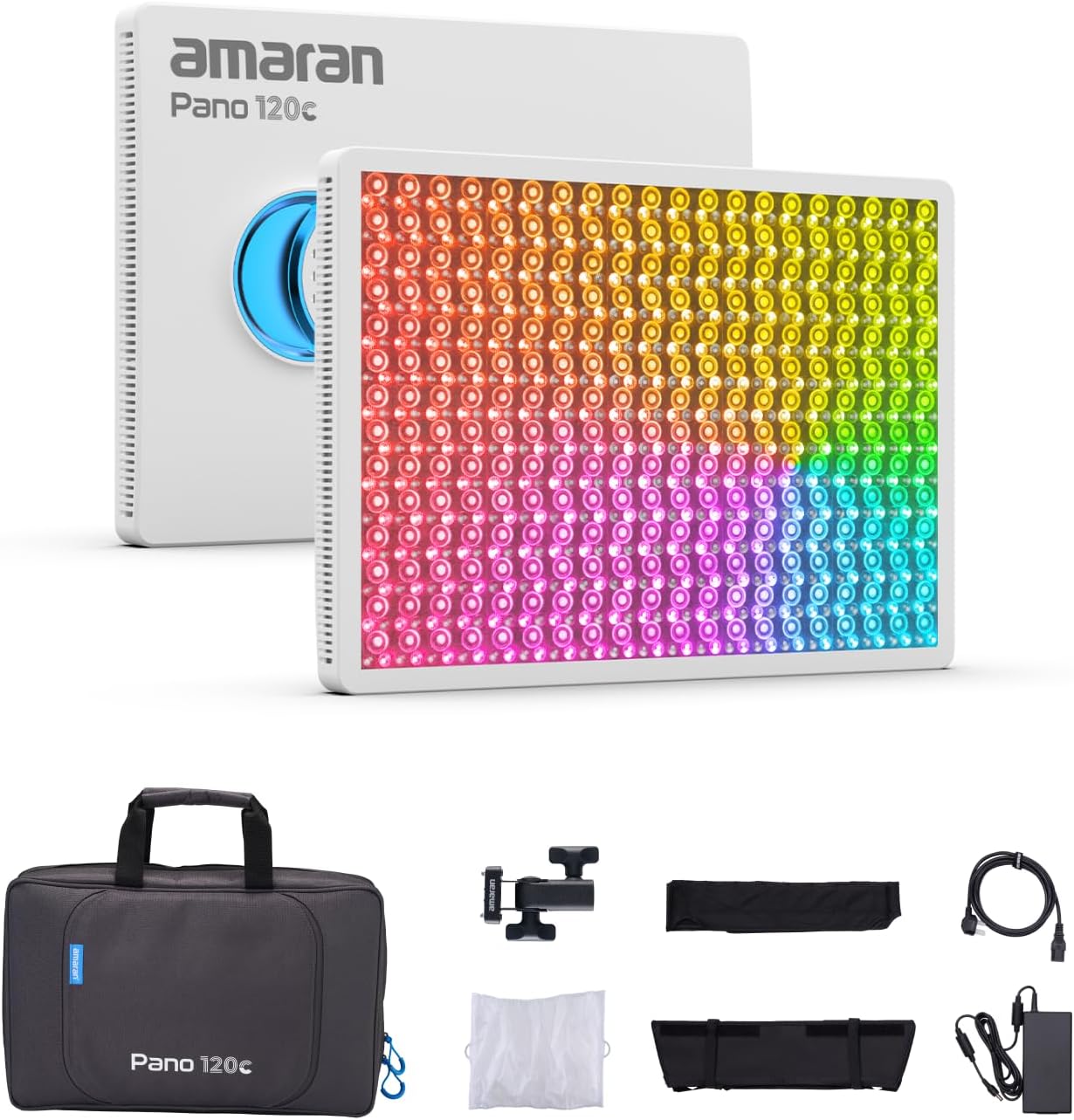 amaran Pano 120c Kit: Compact RGB LED Video Light for Creators