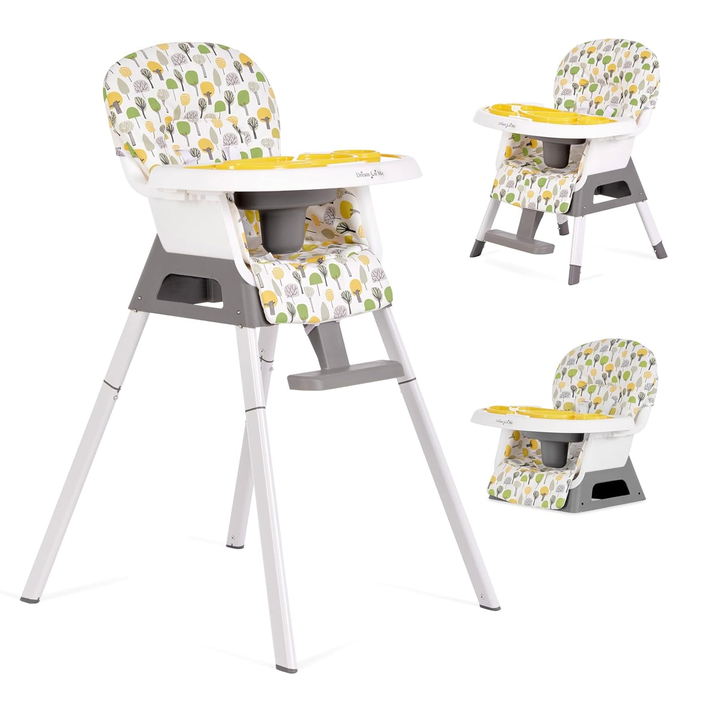 Dream On Me Lime Convertible High Chair: Portable with Adjustable Features
