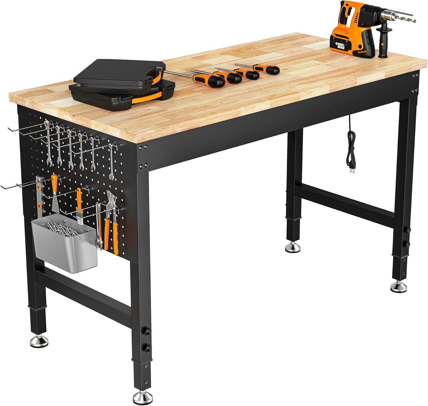 48in Adjustable Heavy Duty Workbench with 2000 LBS Capacity