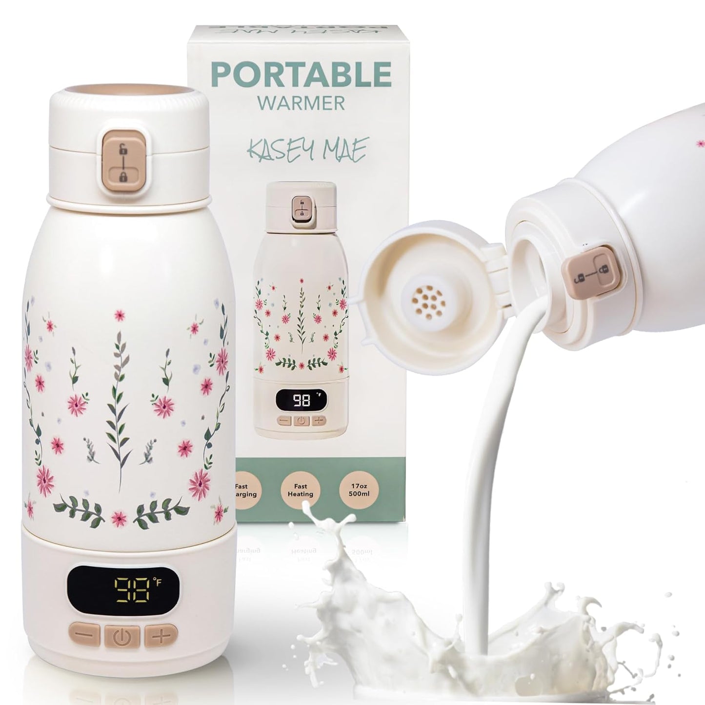 Portable Bottle Warmer for Travel with 17oz Capacity